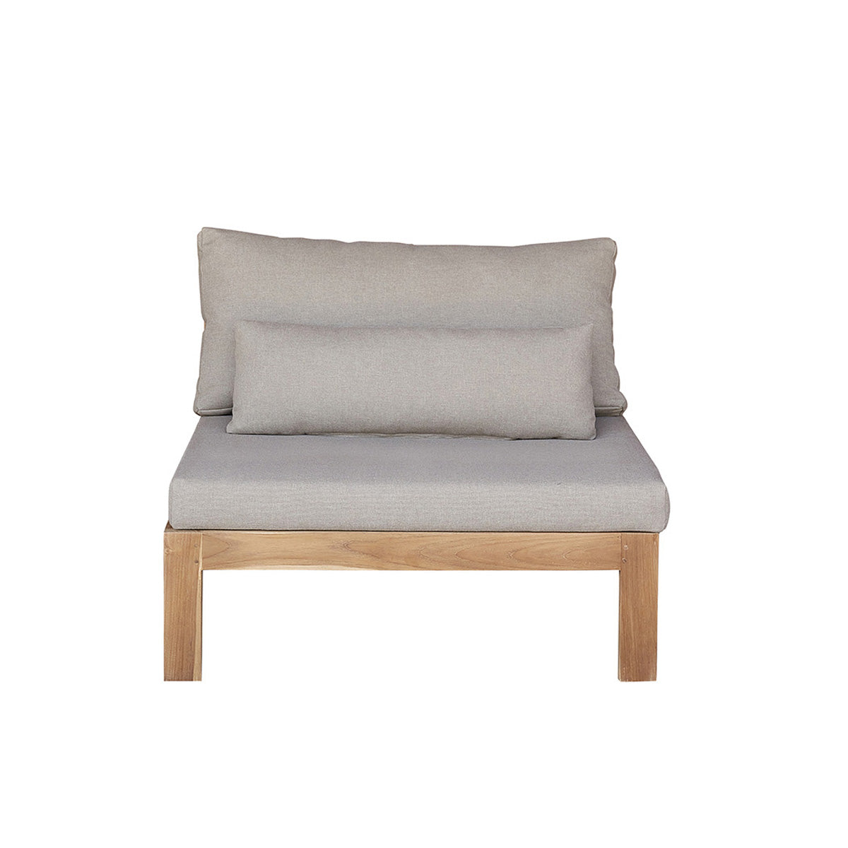 Berah Getah Palma fauteuil jardin teck taupe coussins