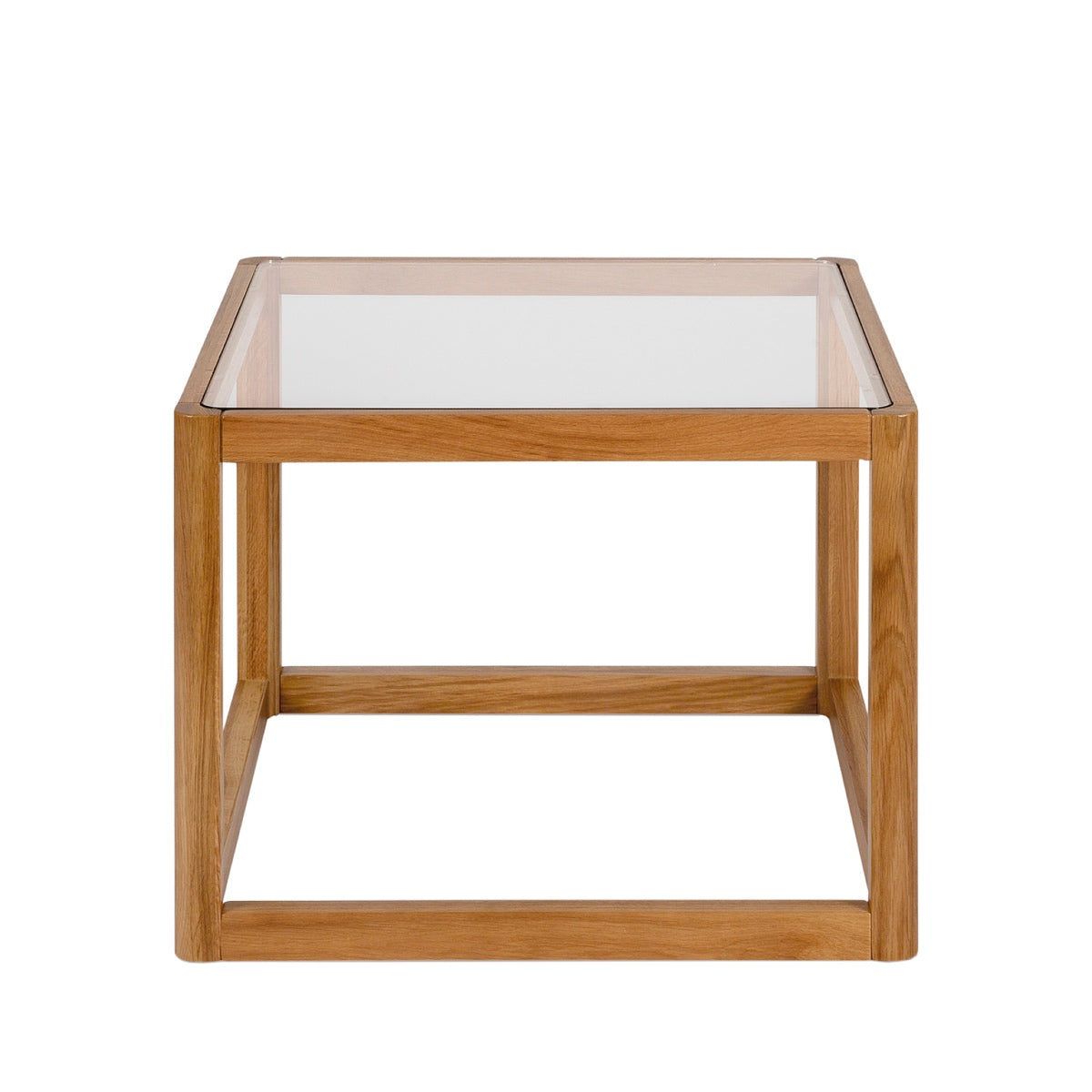 Andrea House Mueble table auxiliaire verre et bois