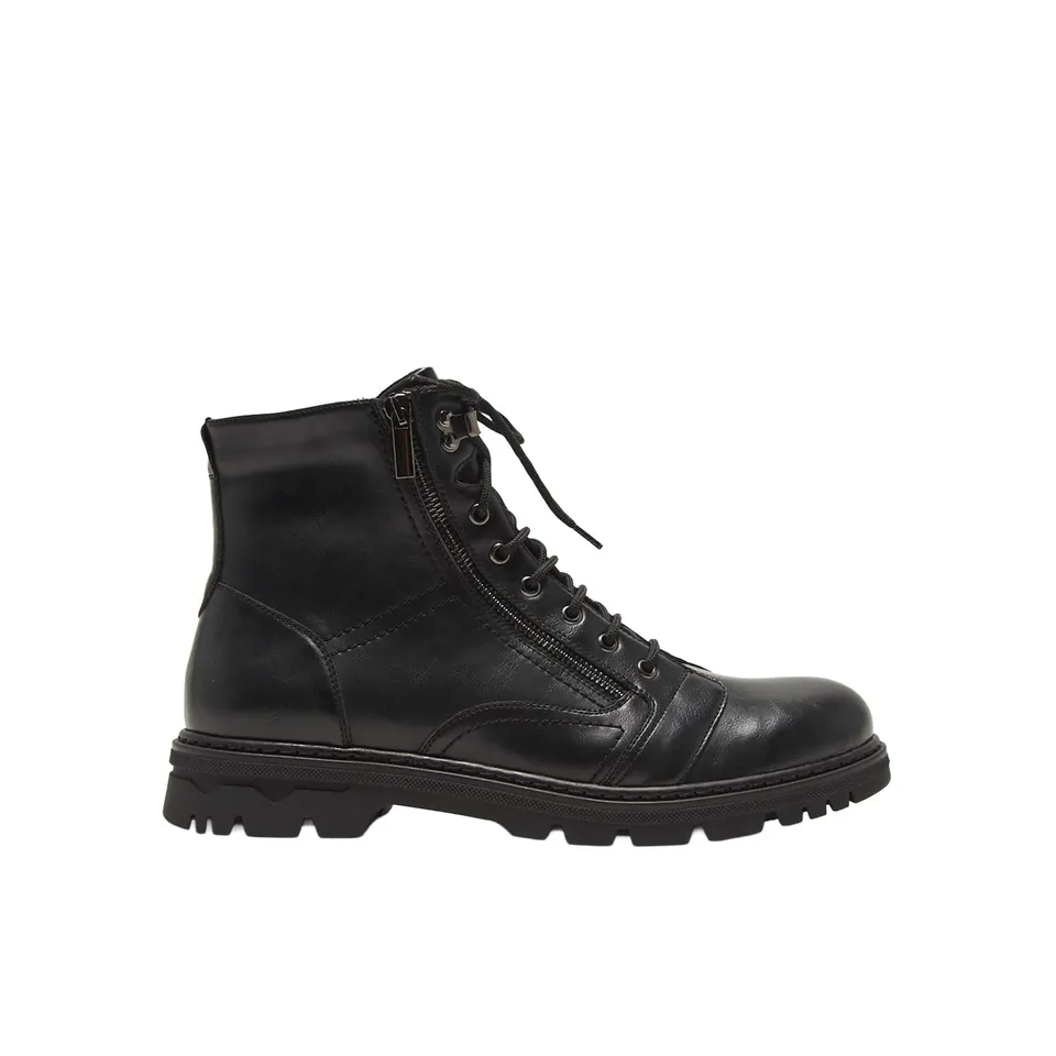 Bata Bottines homme cuir noir fermeture éclair latérale