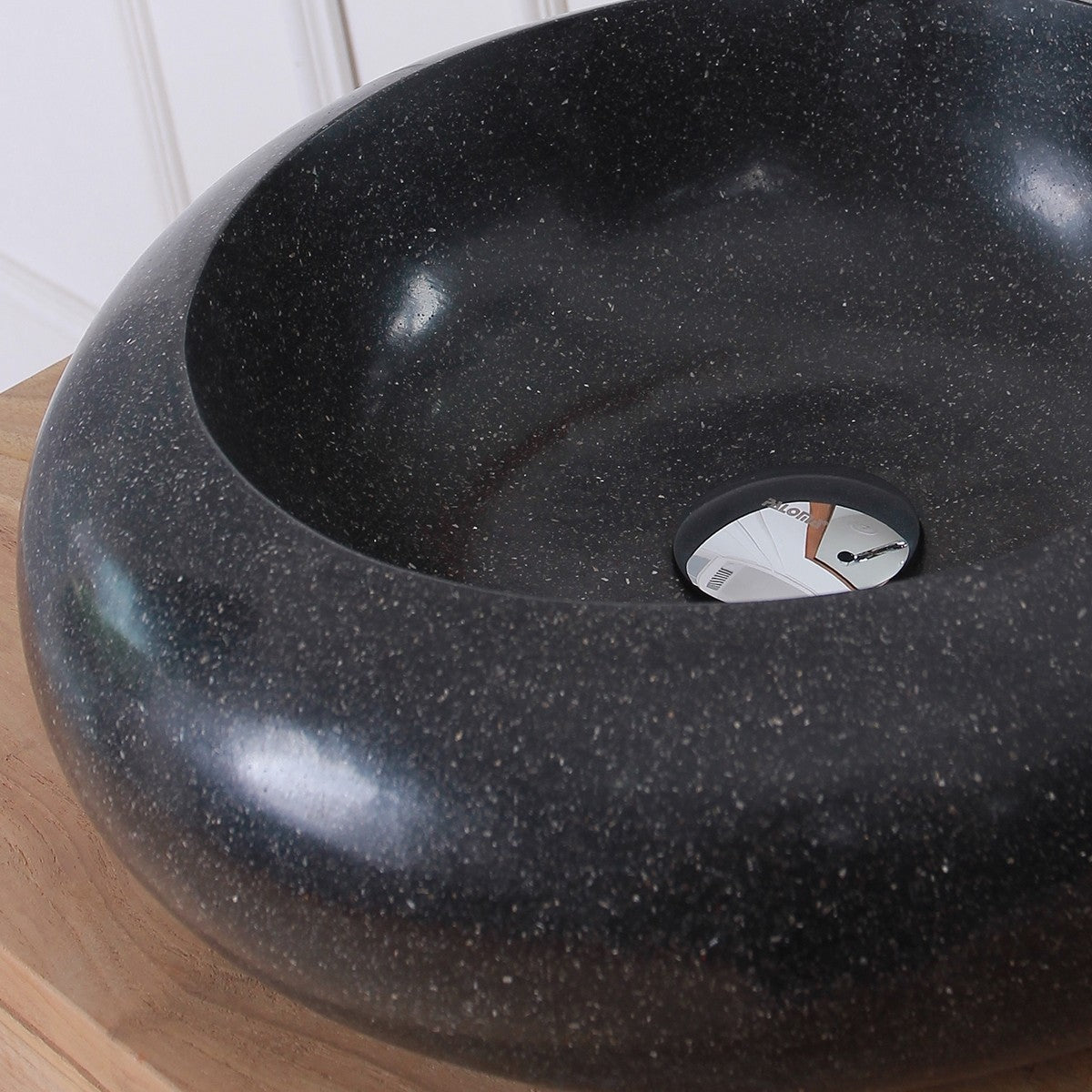 Berah Getah Iris vasque noire Ø37 cm donut