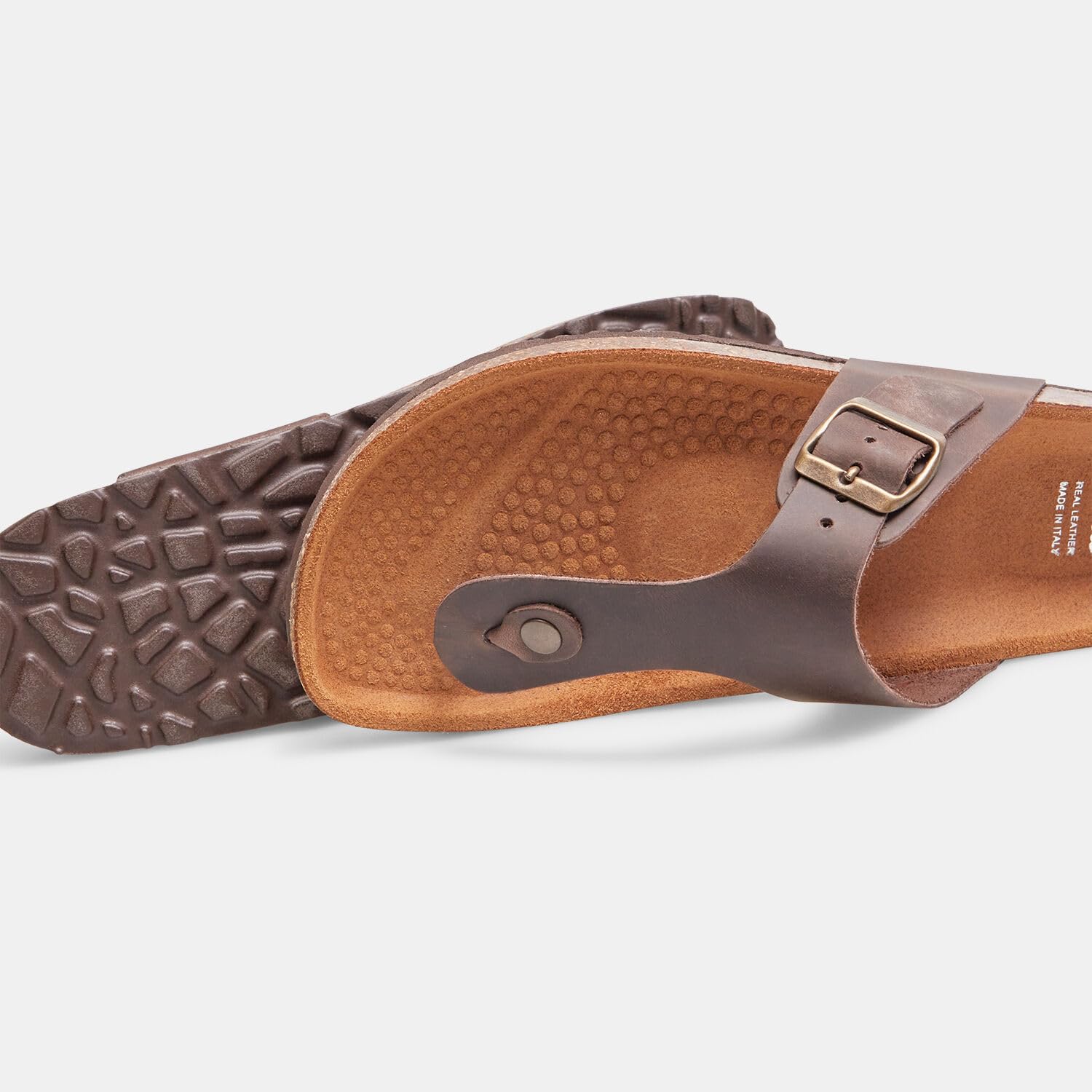 Bata Sandales homme entre-doigt marron été