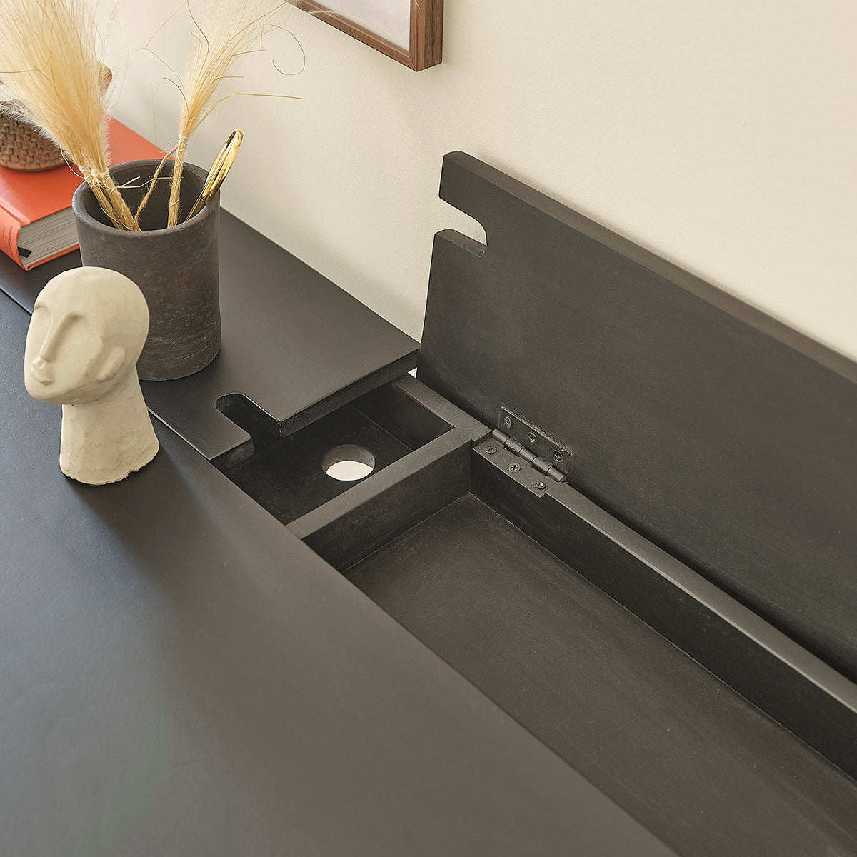 Berah Getah GLASGOW bureau manguier 130 cm noir