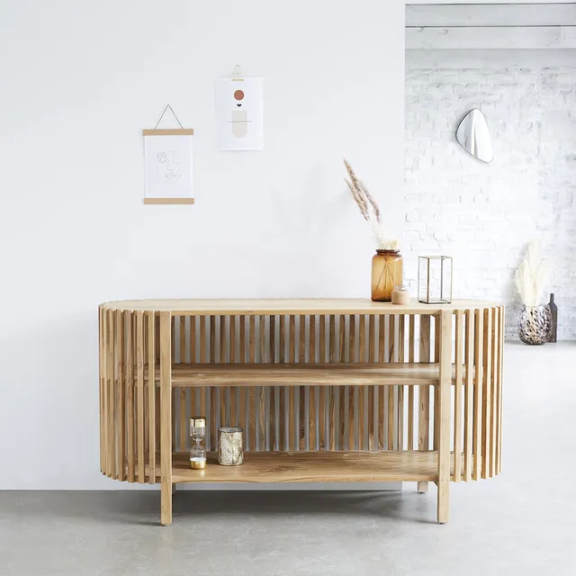 Berah Getah VICTORIA buffet teck massif 160 cm ouvert