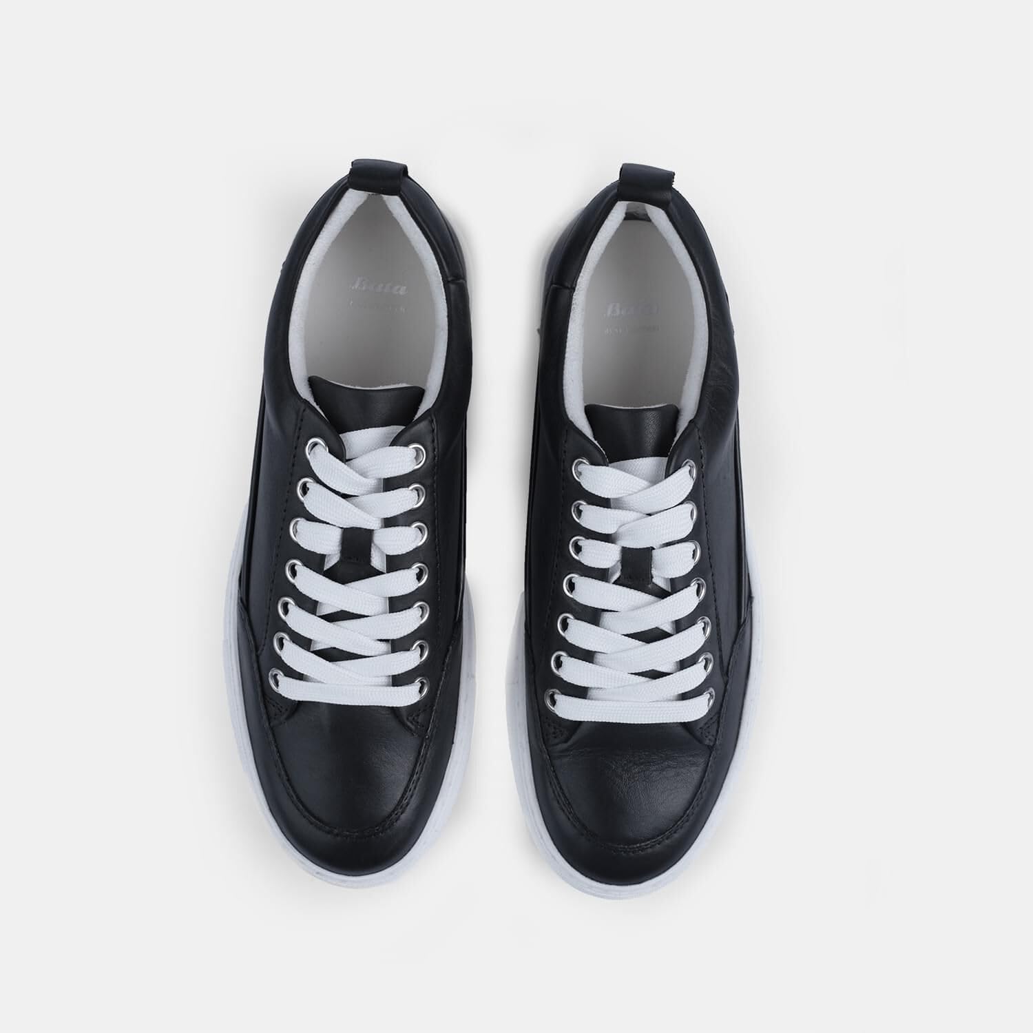 Bata Sneakers femme cuir semelle zébrée