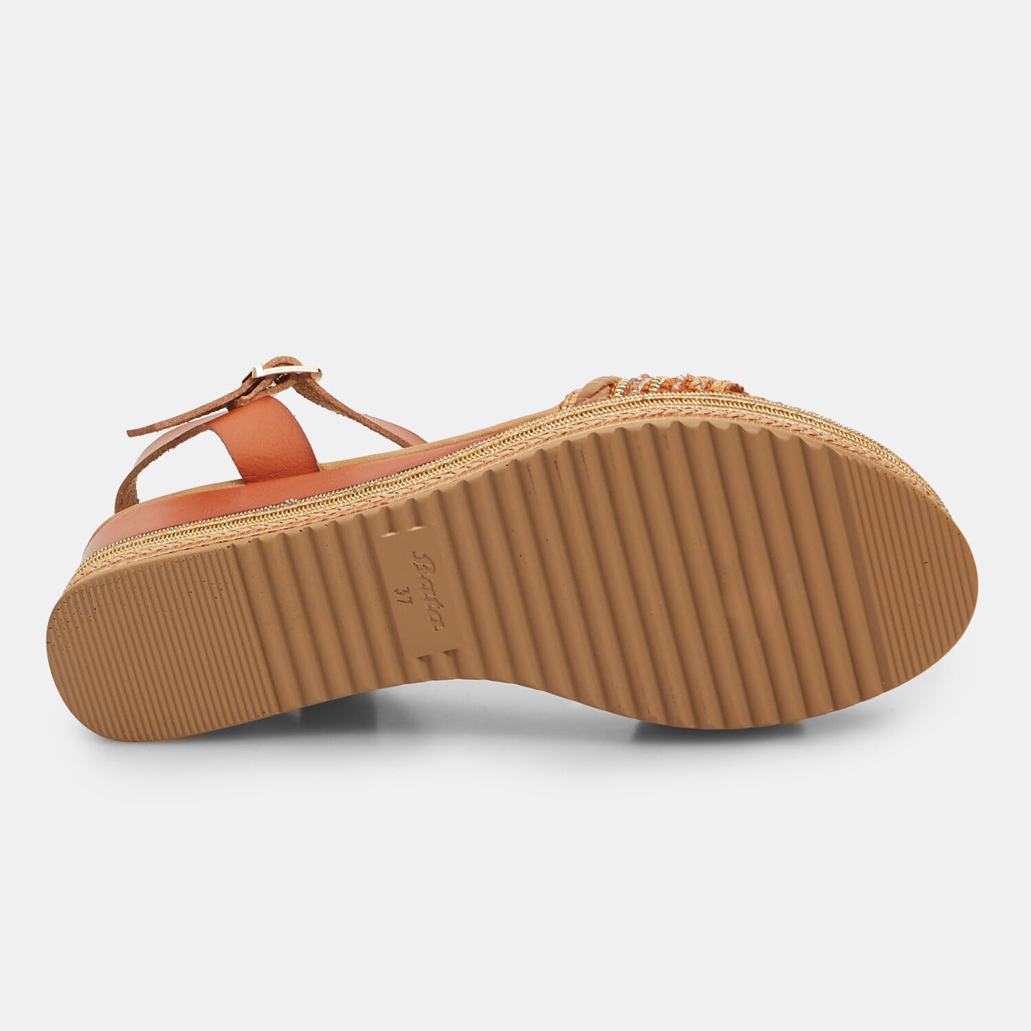 Bata Sandales femme compensées 6 cm corde strass