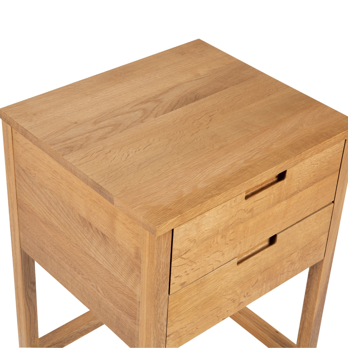 Andrea House Mueble table de nuit chêne 2 tiroirs