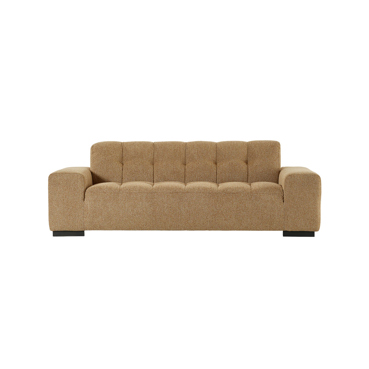 Berah Getah Alphonse canapé 3 places tissu marron chiné