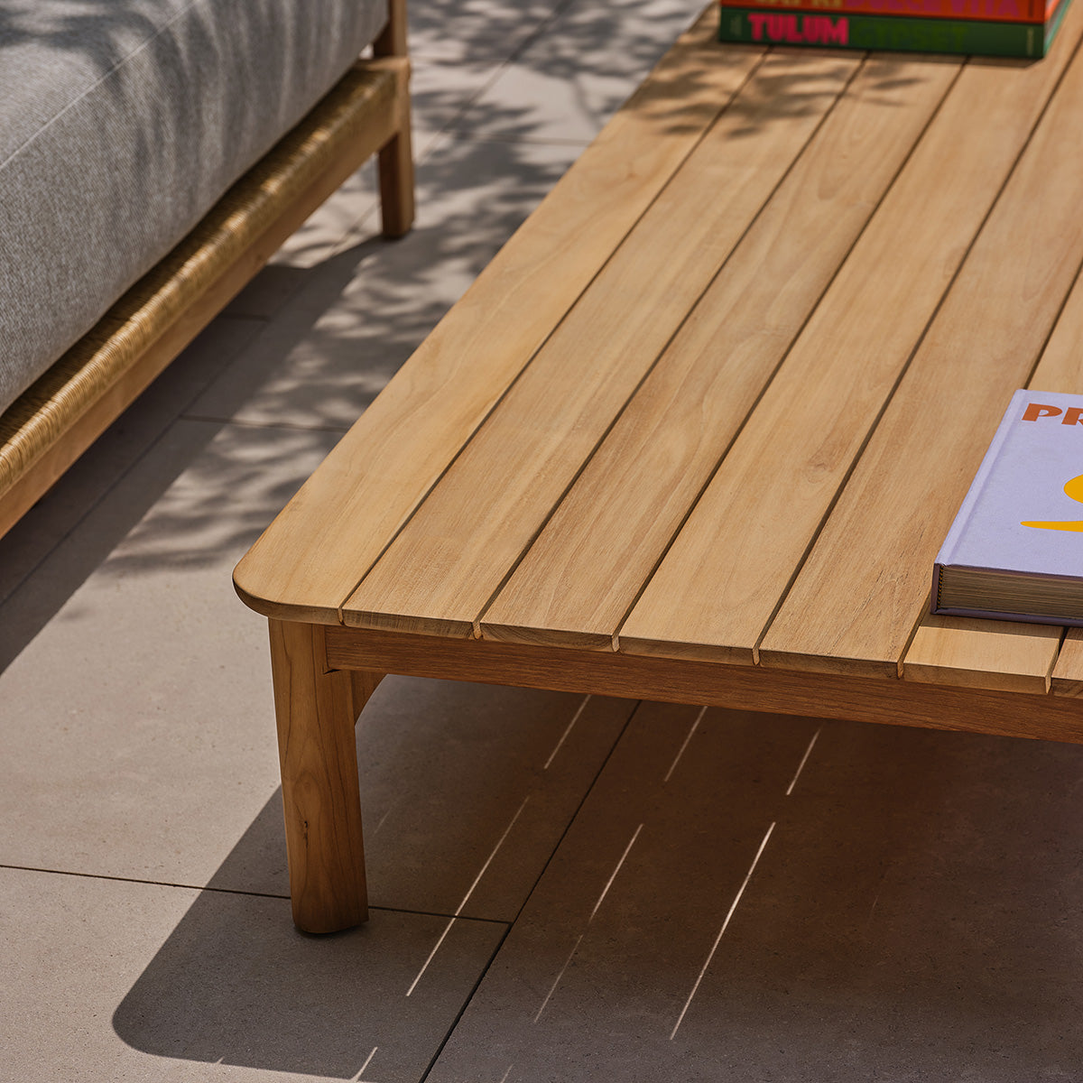 Berah Getah Piana table basse jardin teck massif 170 cm
