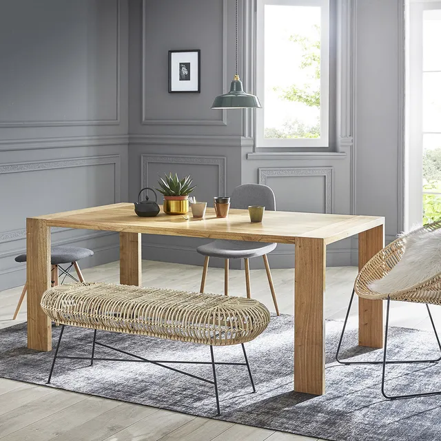 Berah Getah Tilo table bois 180 cm 8 pers.