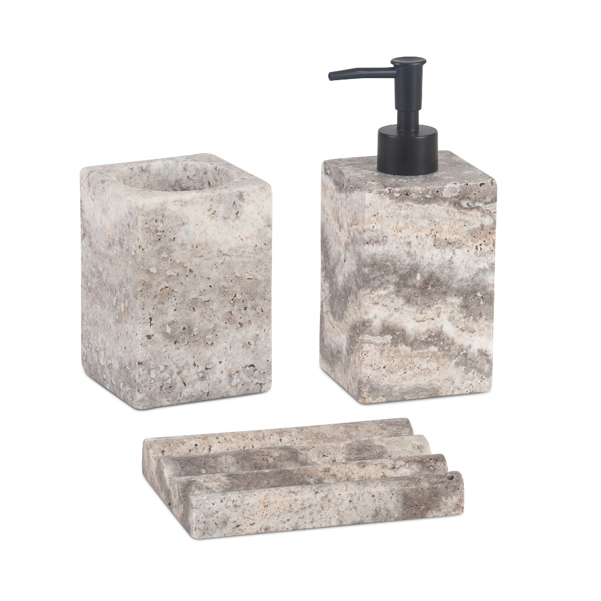 Andrea House distributeur savon marbre gris 150 ml