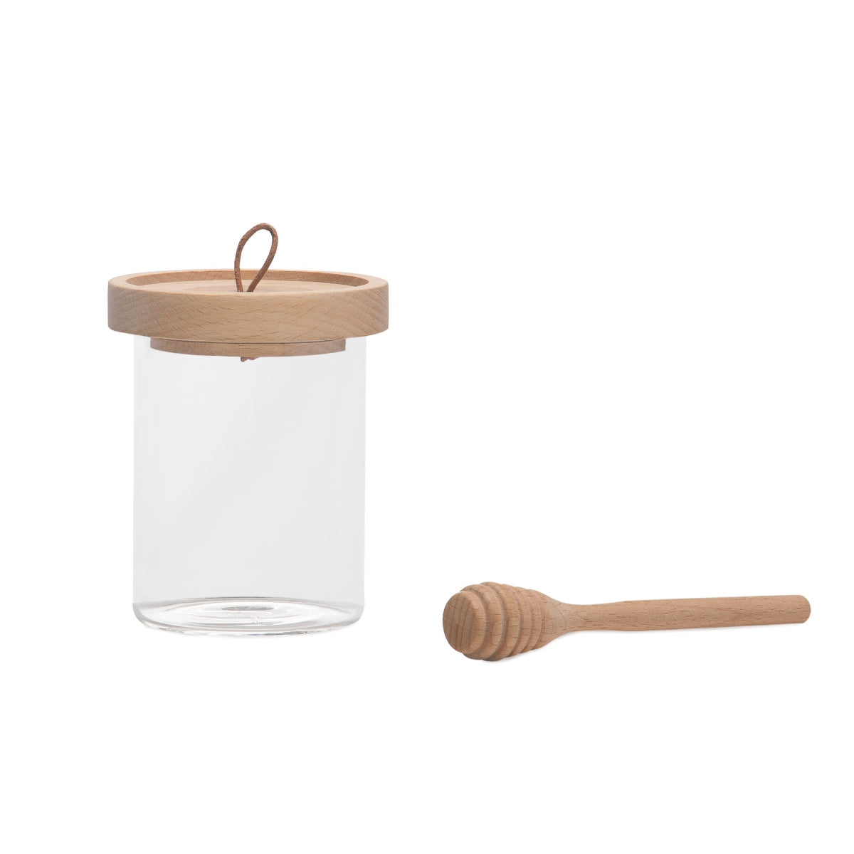 Andrea House Pot à miel verre avec cuillère
