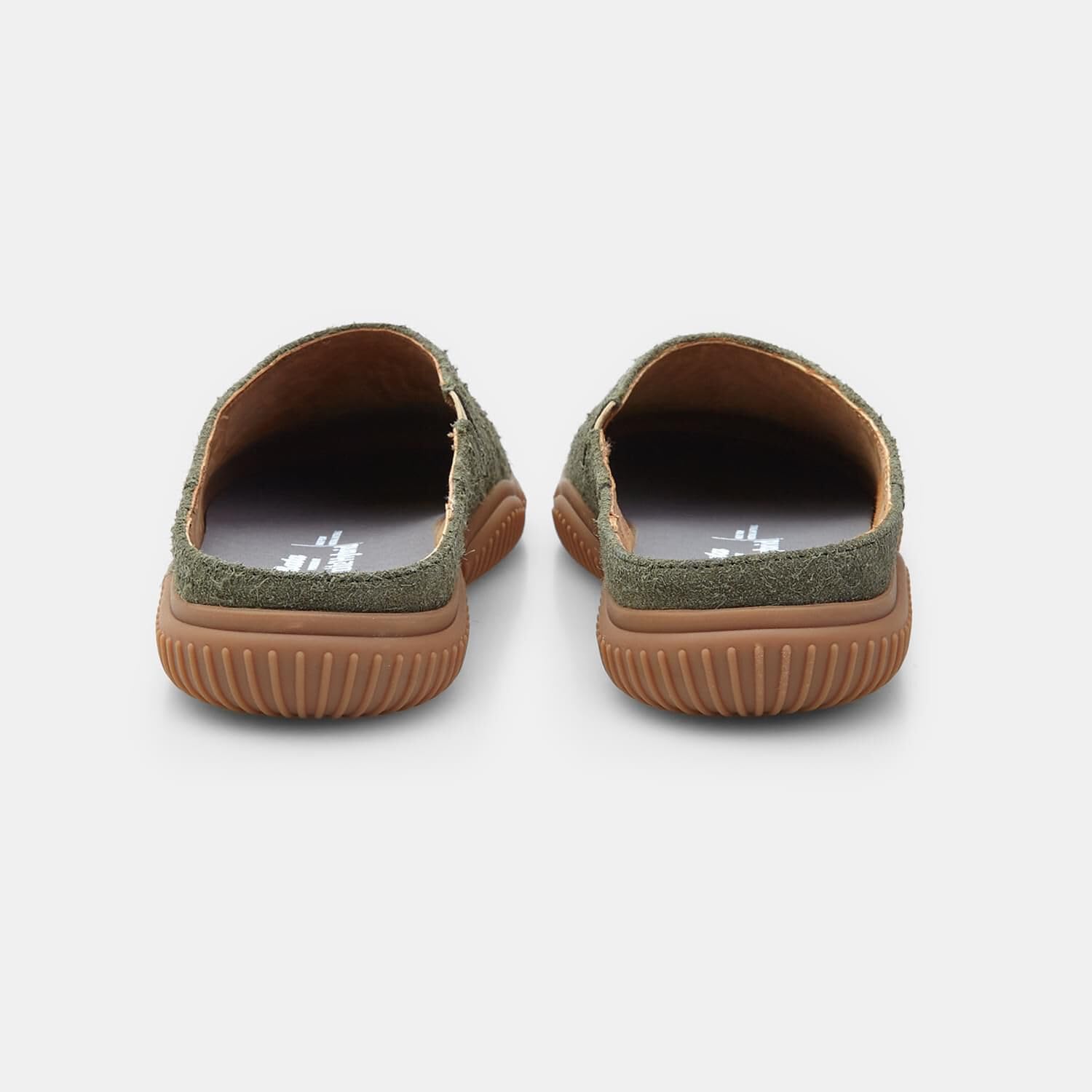 Bata Sandales Mules femme daim Barefoot Verde plates