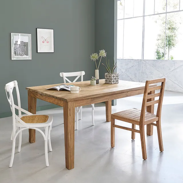Berah Getah Cargo table teck recyclé extensible 12 pers
