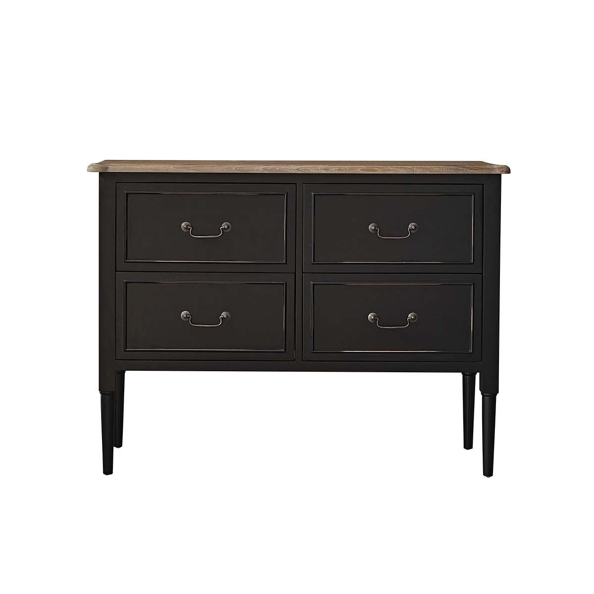 Berah Getah BASTIDE commode acajou 120 cm 4 tiroirs noire