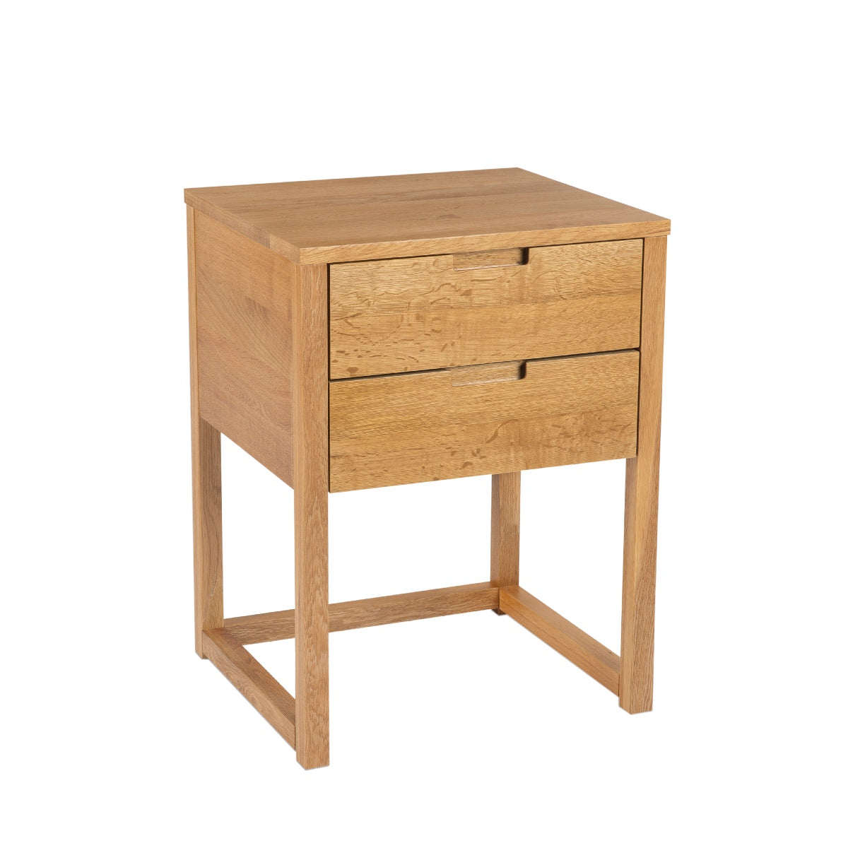 Andrea House Mueble table de nuit chêne 2 tiroirs