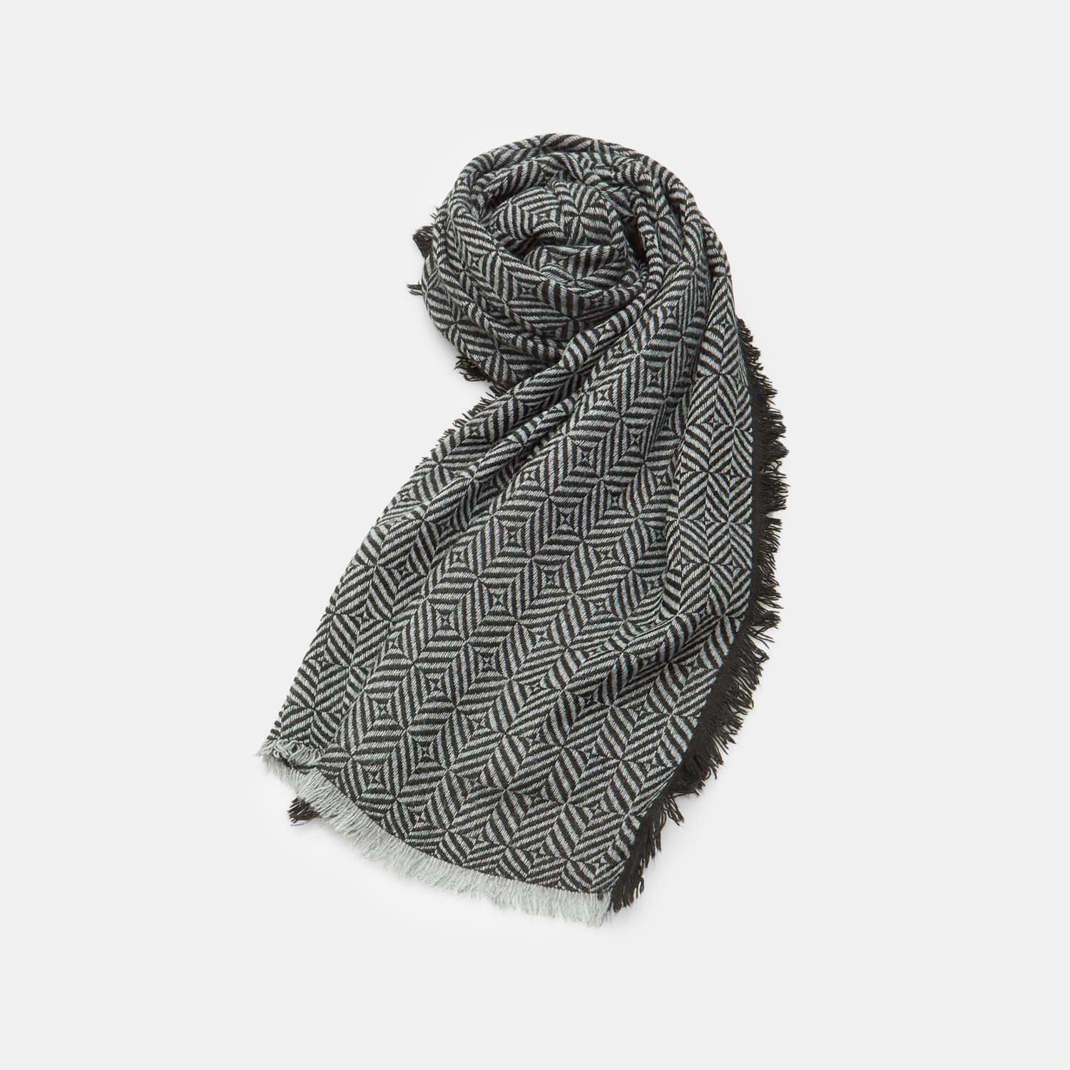 Bata Écharpe homme géométrique foulard tissu doux