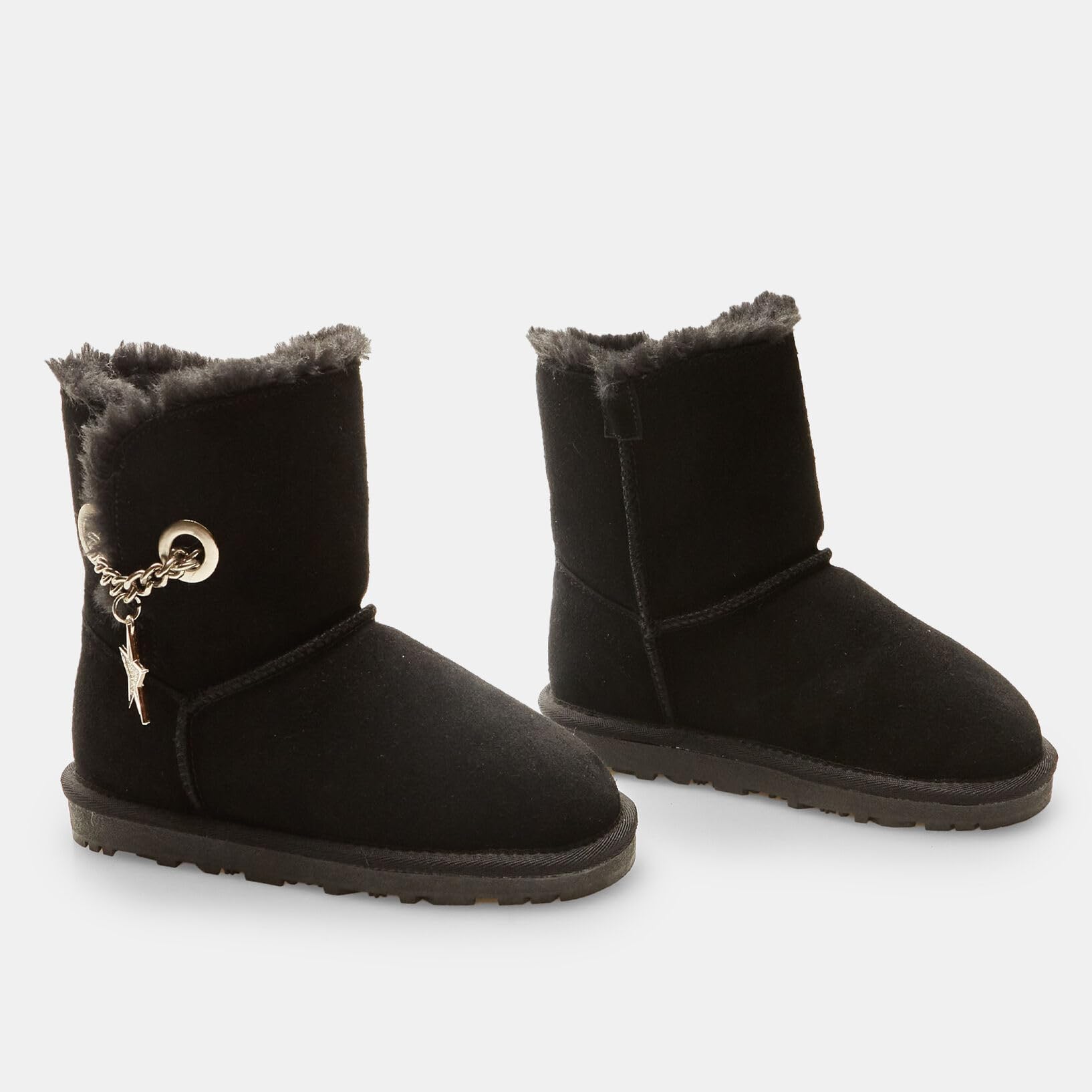 Bata Bottines bottillons fille suède chaîne étoile