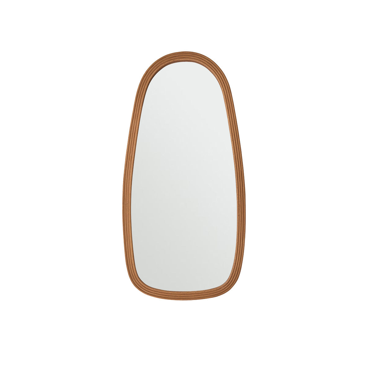 Berah Getah LEON miroir rotin 120x60 cm cannelé