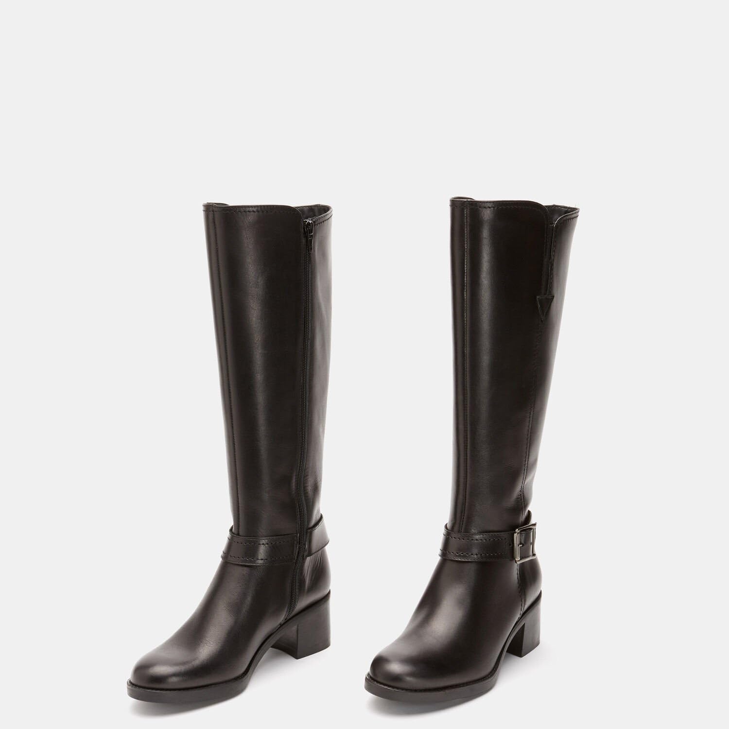 Bata Bottes cuir véritable talon large