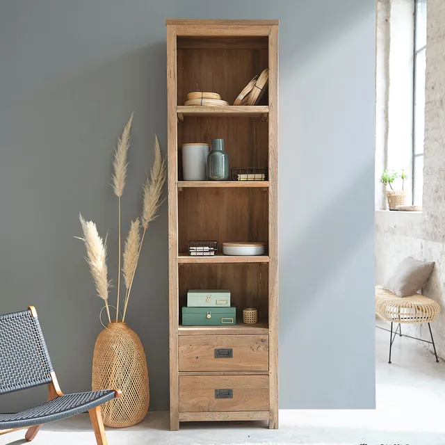 Berah Getah Cargo bibliothèque teck recyclé 60 cm