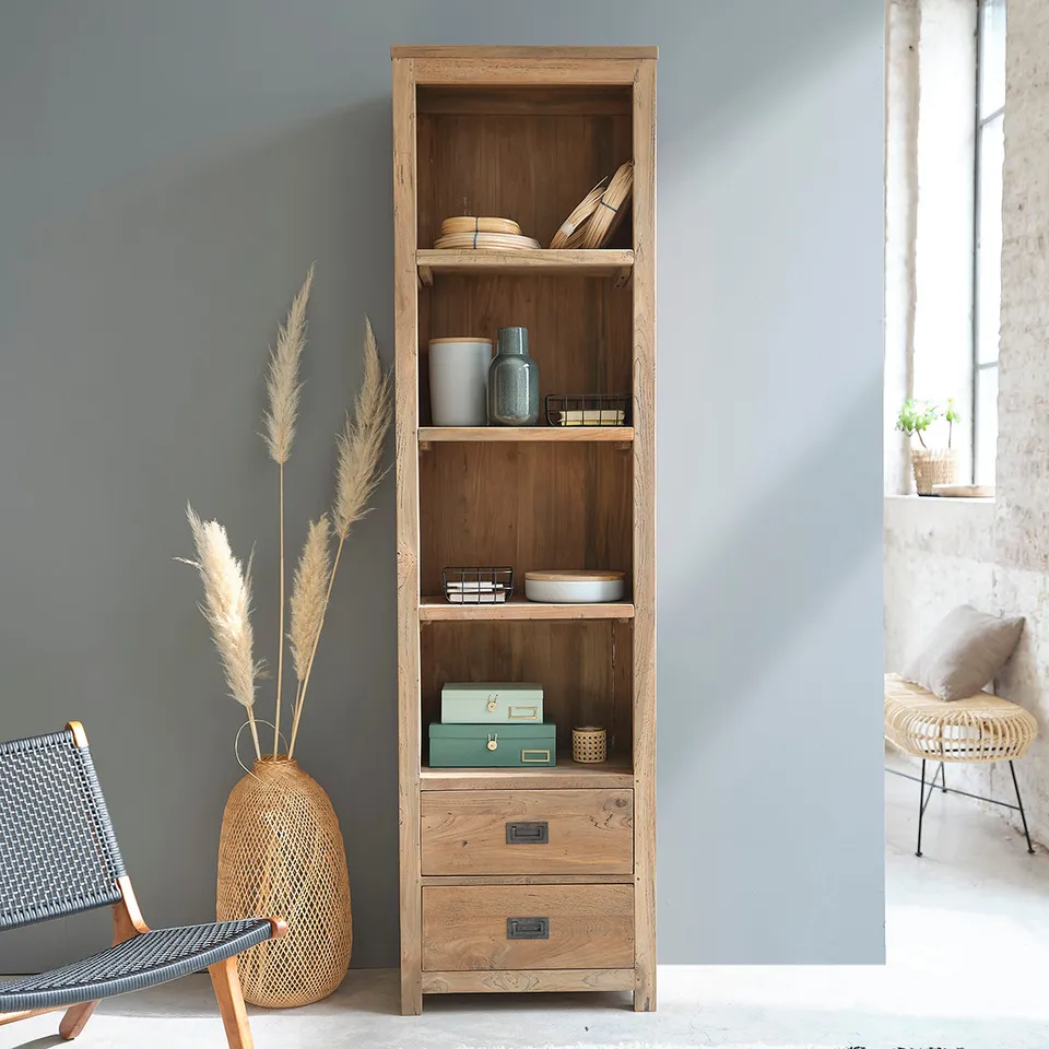 Berah Getah Cargo bibliothèque teck recyclé 60 cm