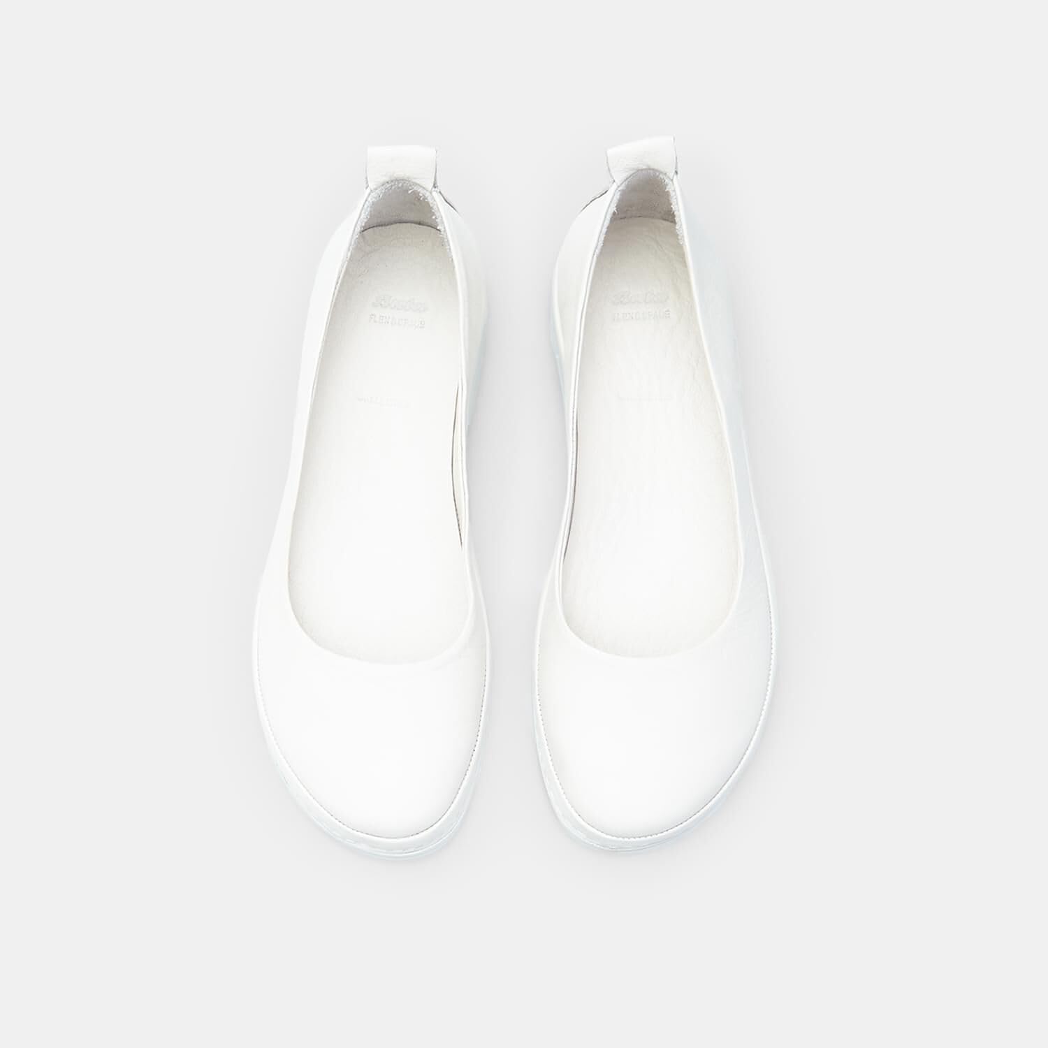 Bata Ballerines Cuir Femme Blanc 36 EU Confort Plat