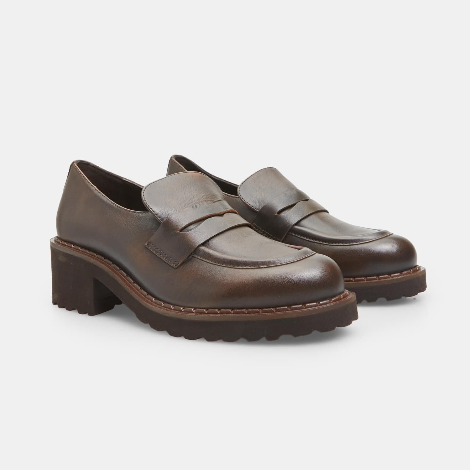 Bata Mocassins mocassin cuir femme talon 4,5 cm