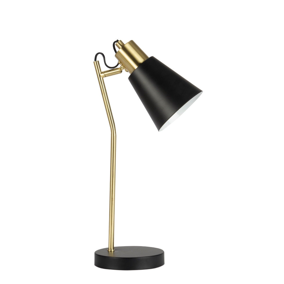 Andrea House lampe de table industrielle noire en métal
