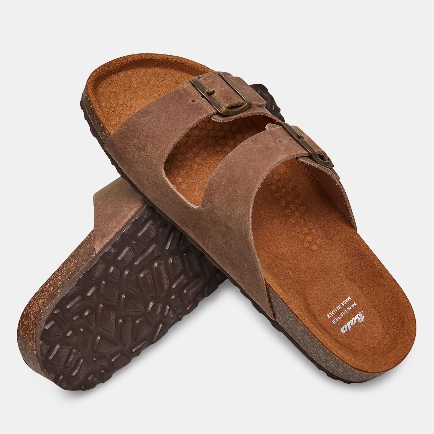 Bata 8664238 sandales homme cuir bout ouvert