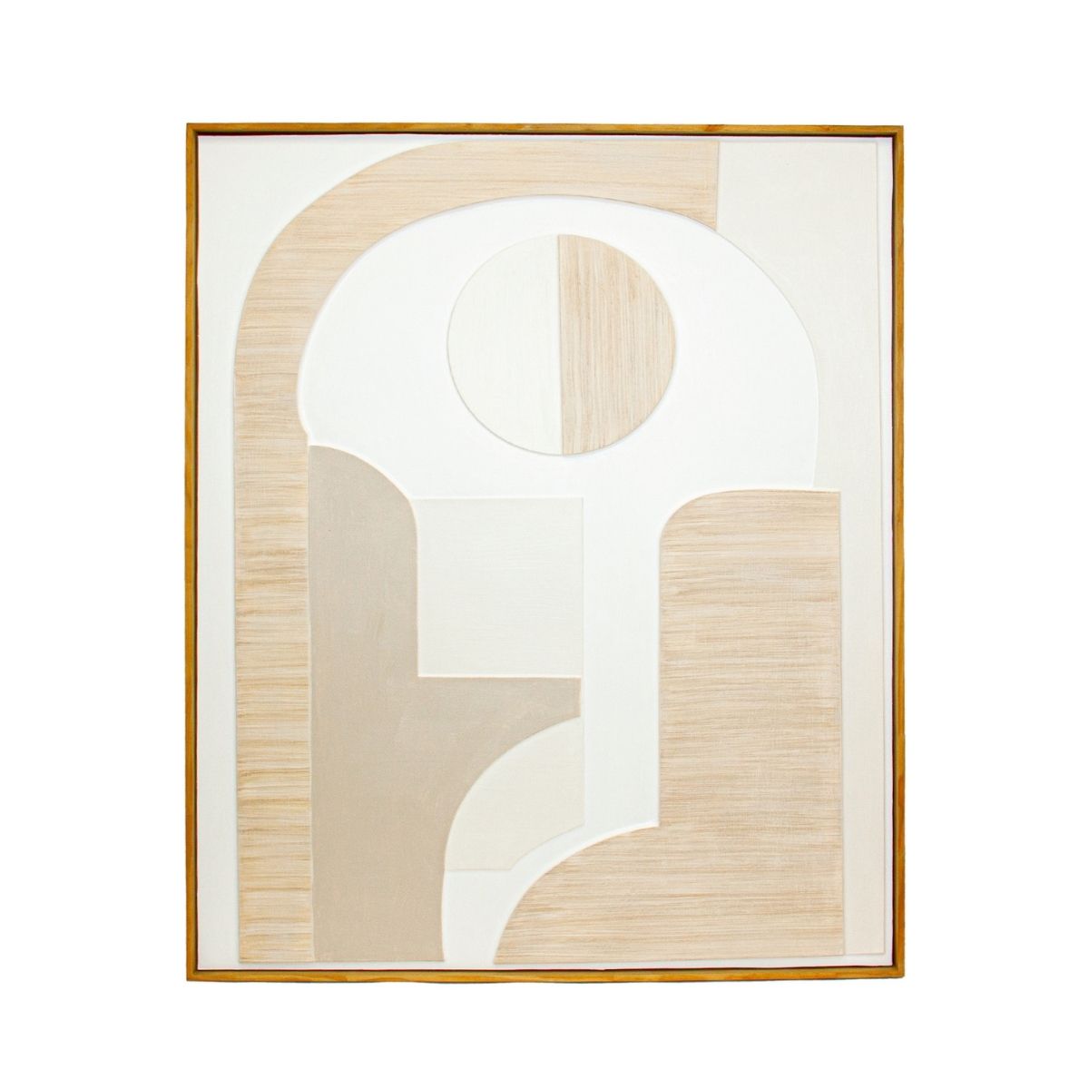 Andrea House Torino tableau abstrait beige blanc 80x100 cm