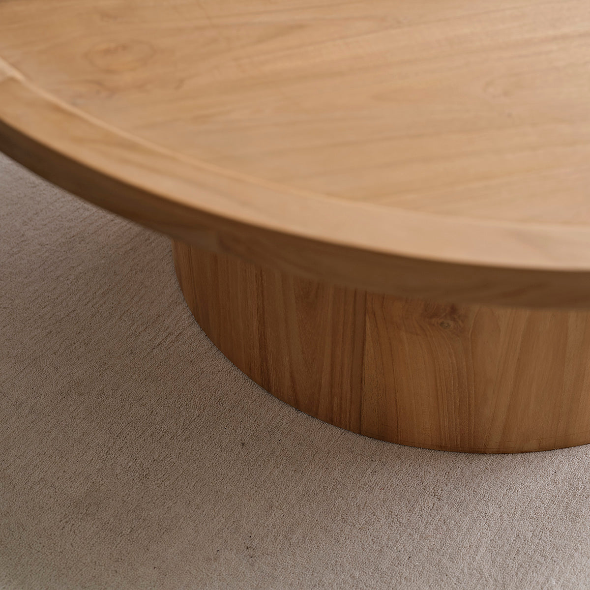 Berah Getah ALDO table basse ronde teck 100 cm