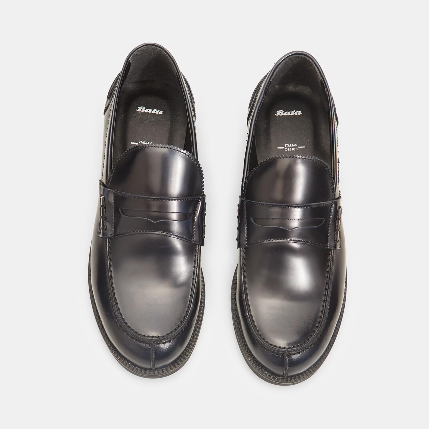 Bata Mocassins Homme en Cuir Chaussures Ville Confort