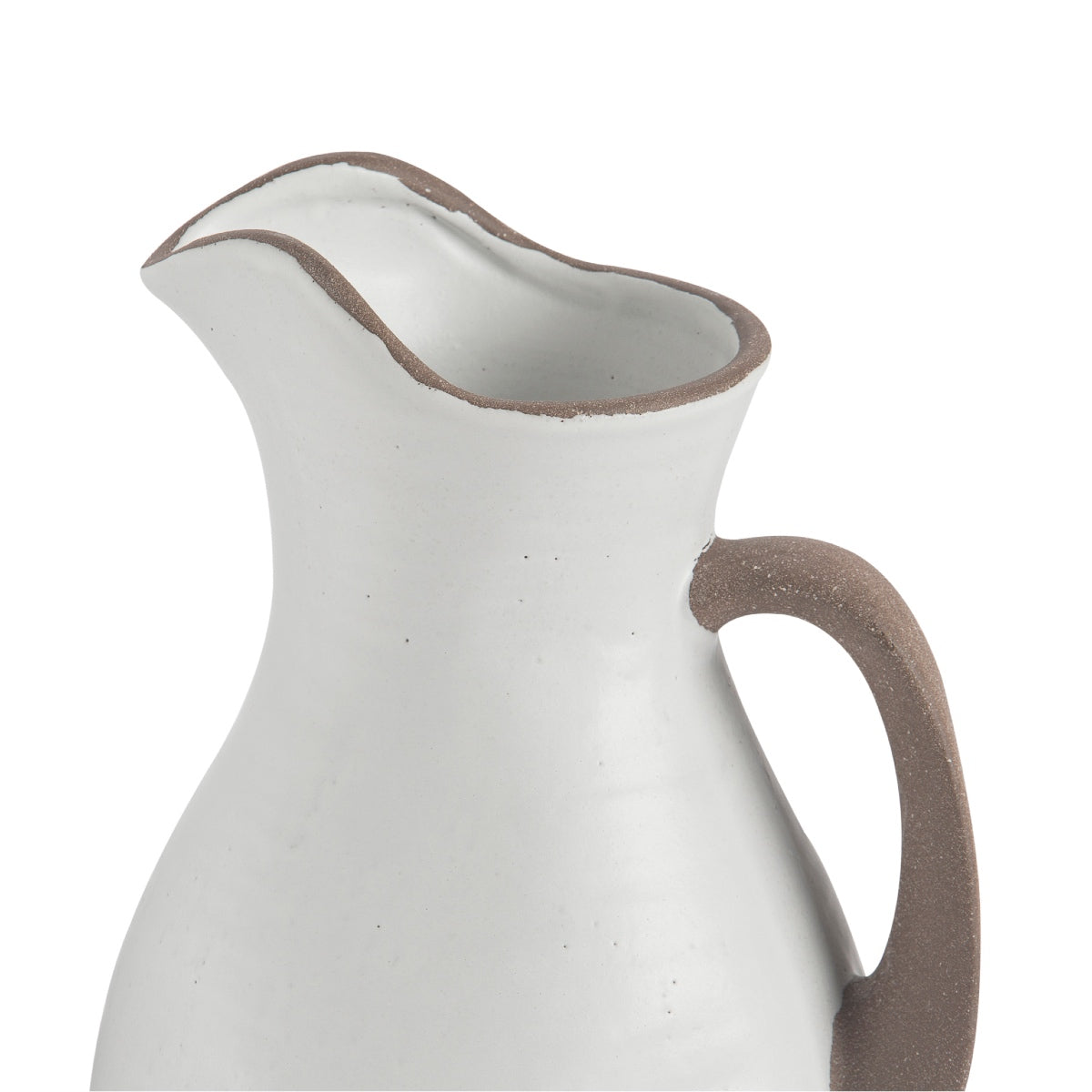Andrea House Décoration vase pichet céramique blanc