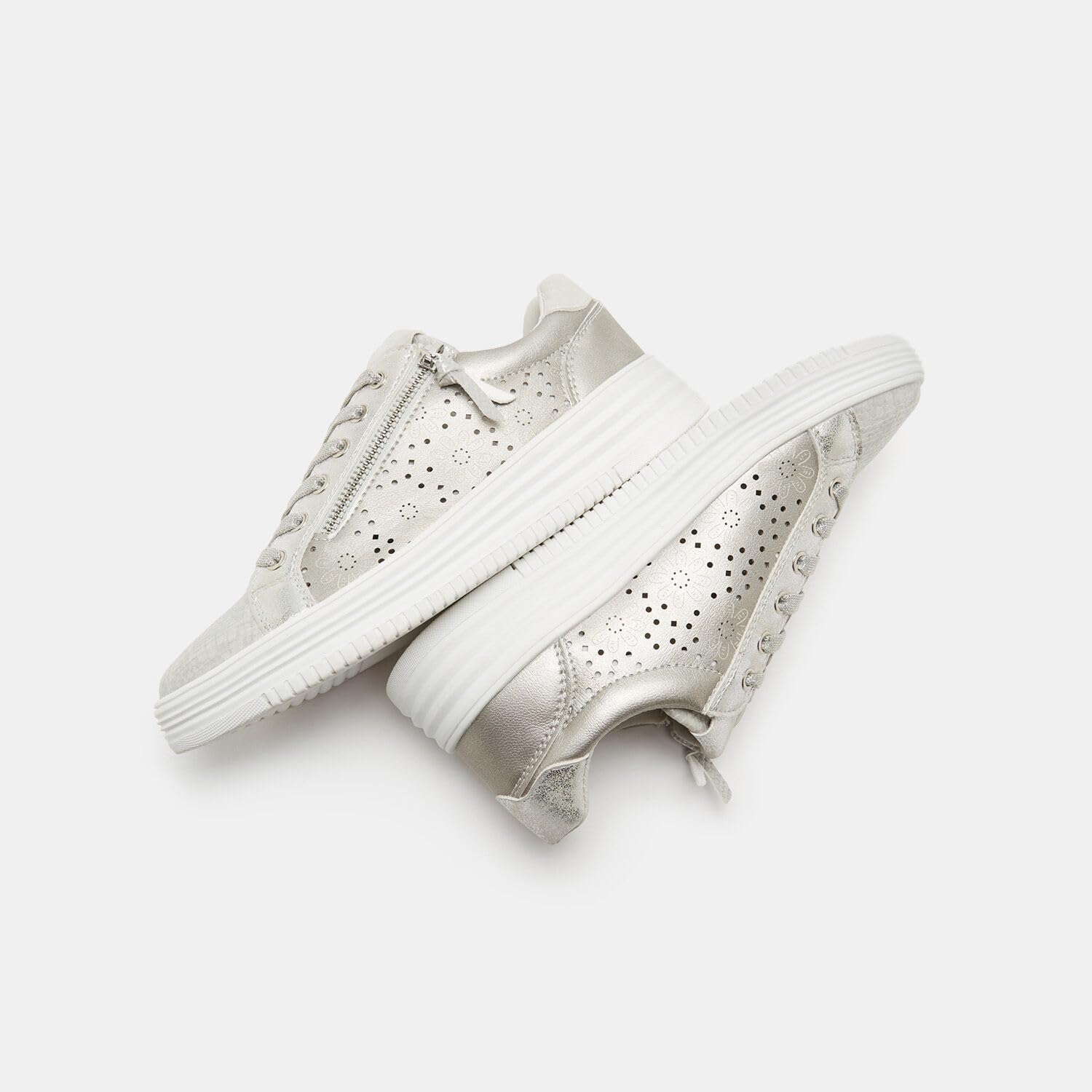 Bata Sneakers femme perforées zip latéral 36 EU