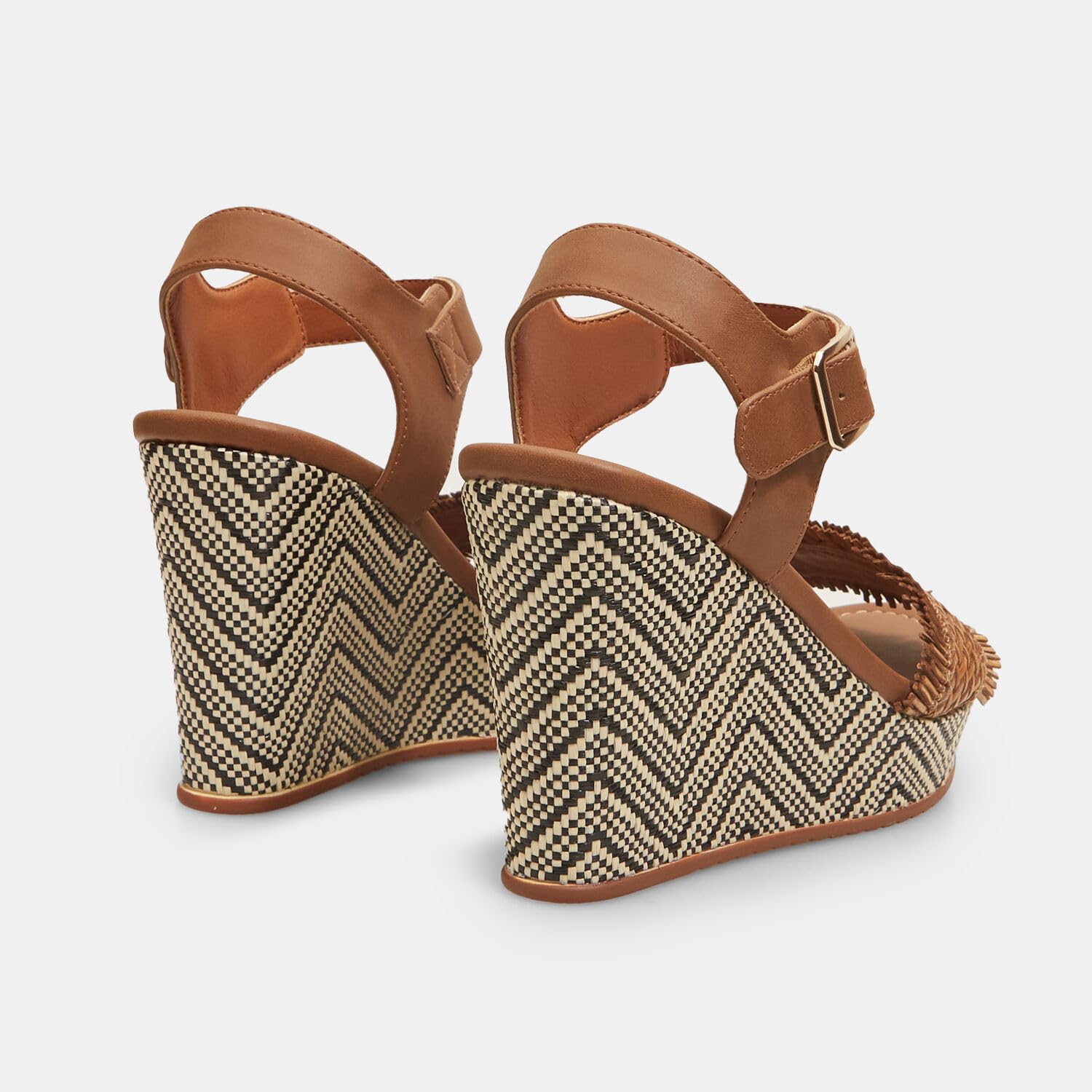 Bata Sandales Femme Compensée Cuir Tressé Été Confort