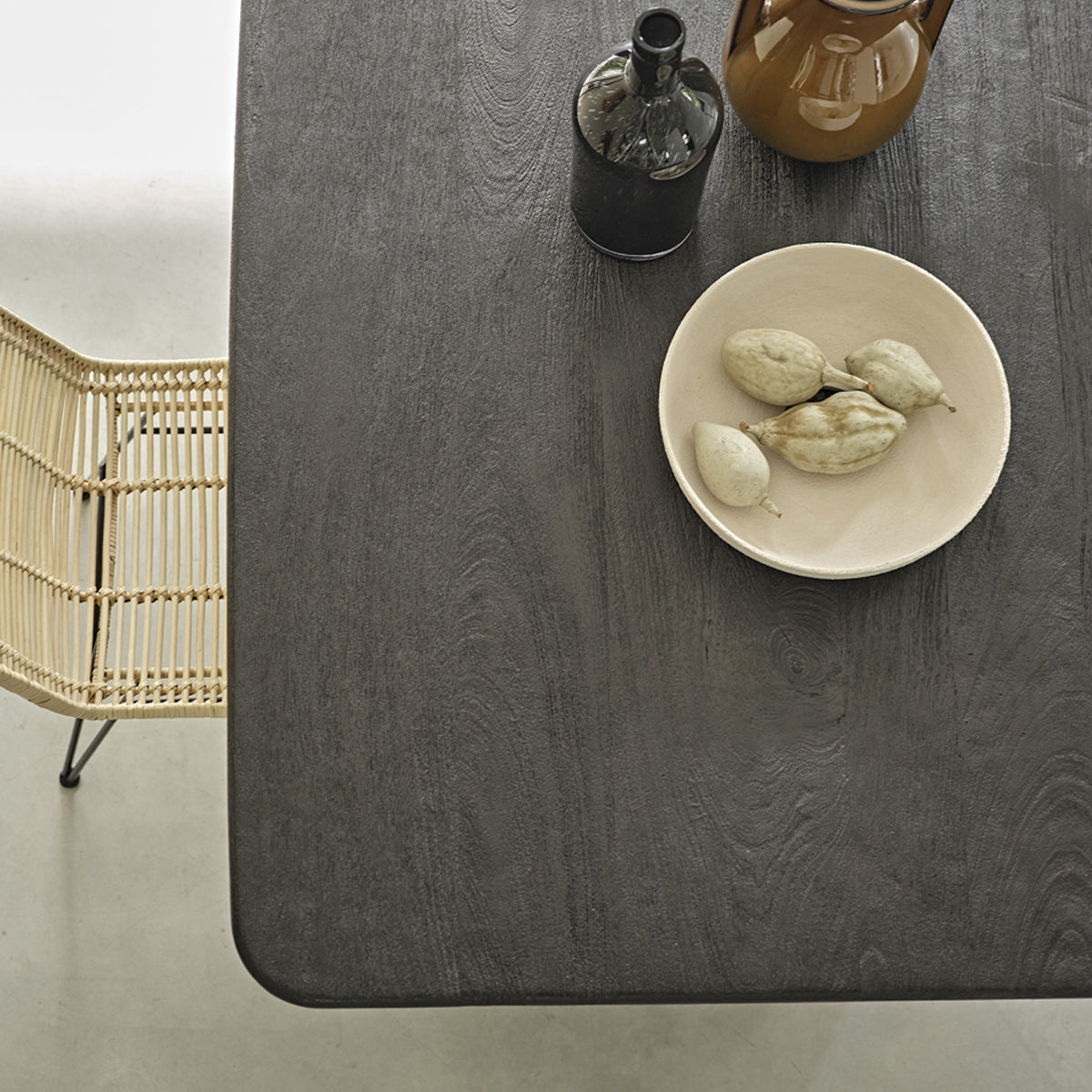 Berah Getah Lucky table en manguier noir 6/8 pers.