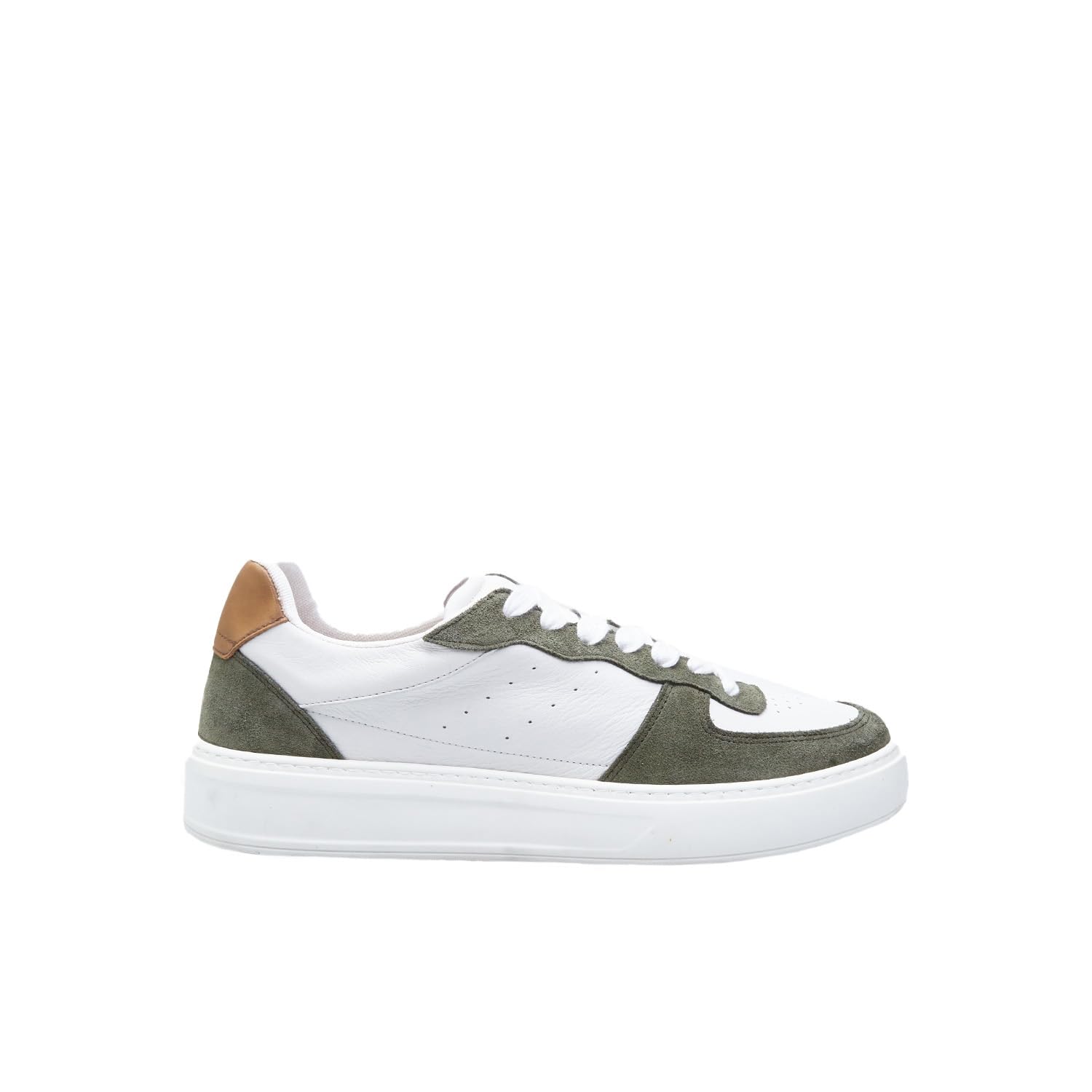 Bata Sneakers cuir homme blanc vert