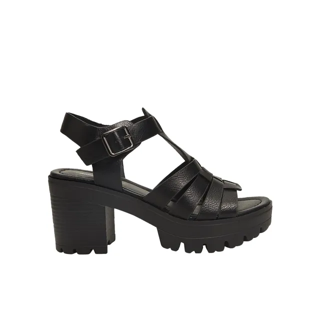 Bata Sandales femme à talon semelle crantée sandales