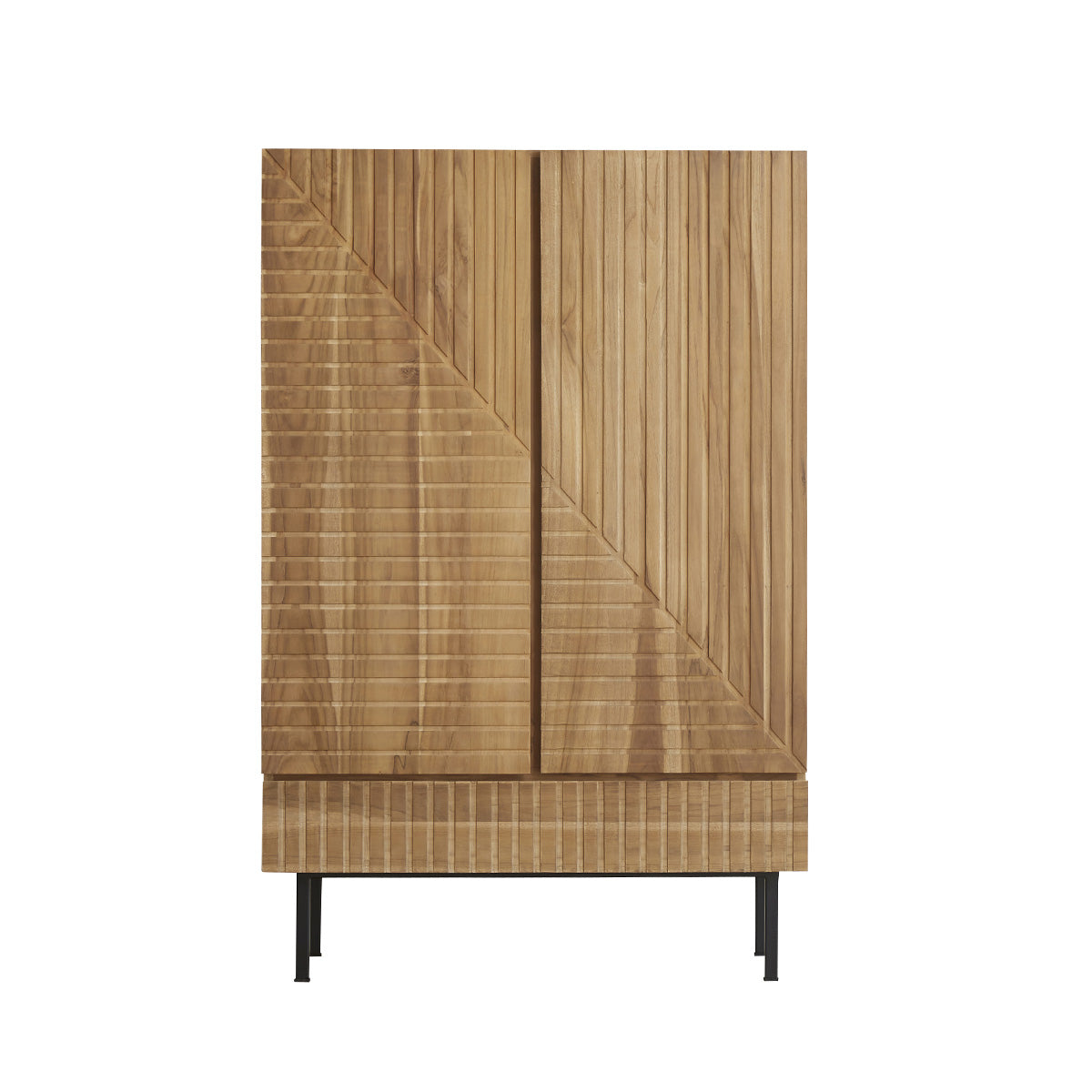 Berah Getah PORTLAND Armoire teck 95 cm 2 portes