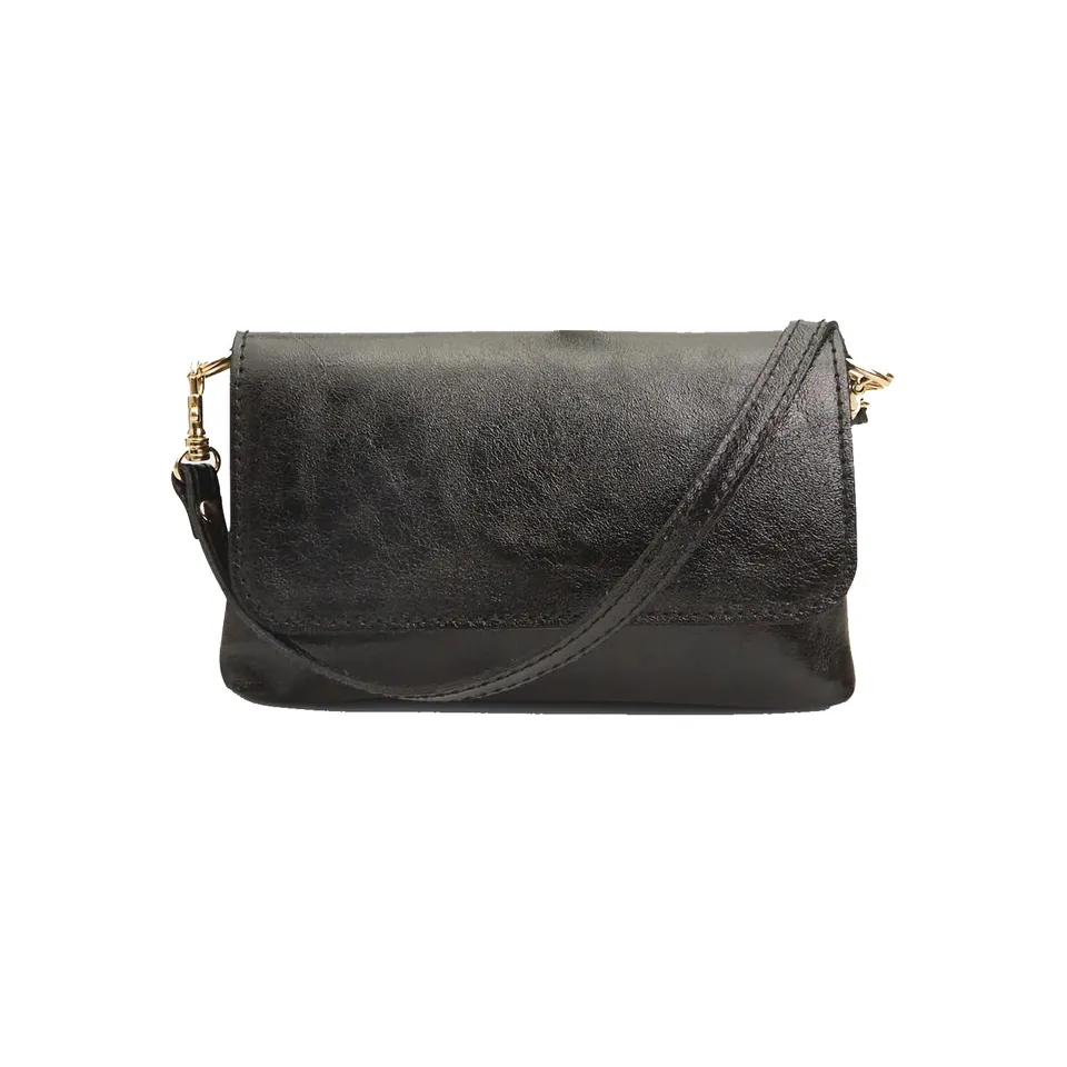 Bata Sacs bandoulière cuir noir chaîne mini