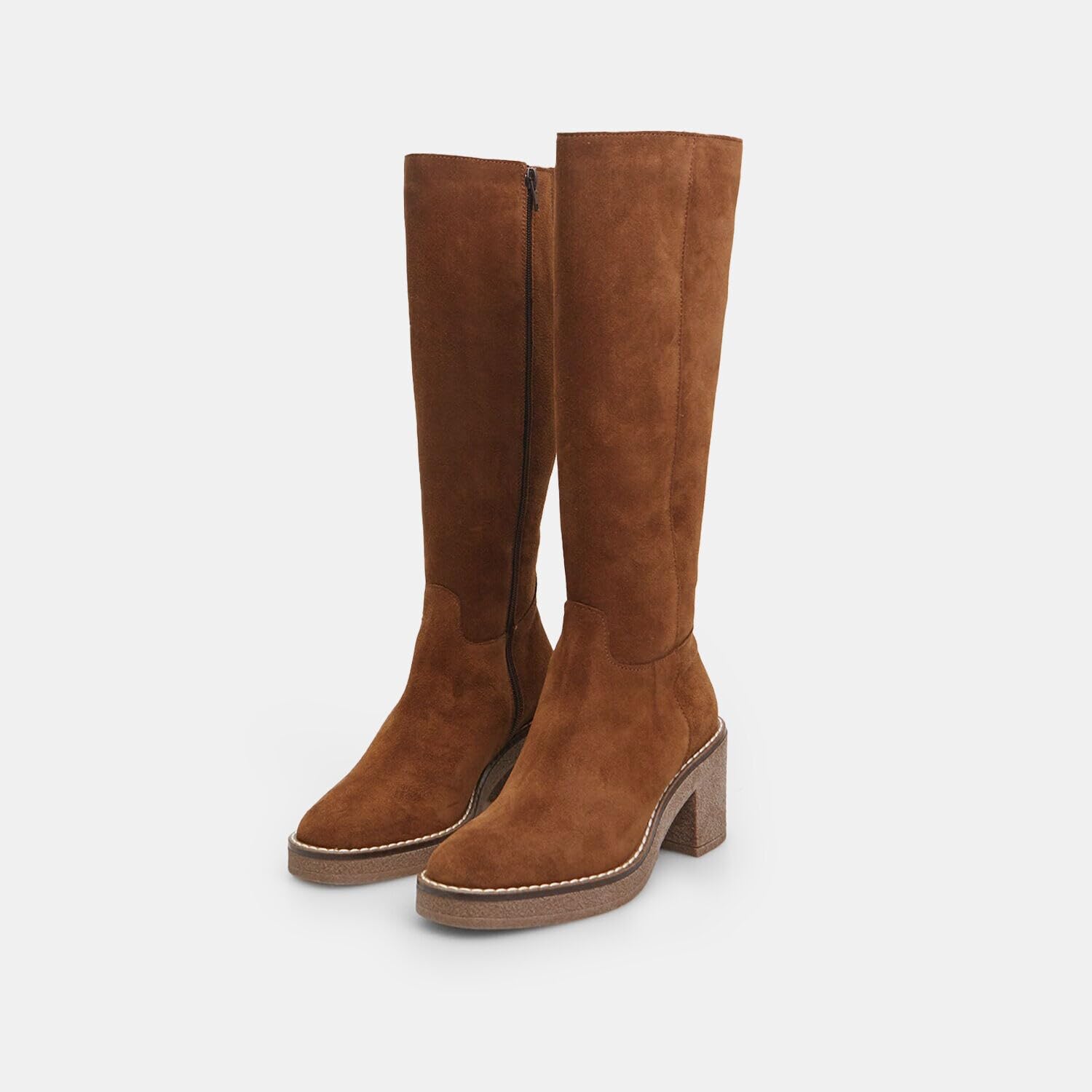 Bata Bottes Femme Cuir Velours Talon 8 cm