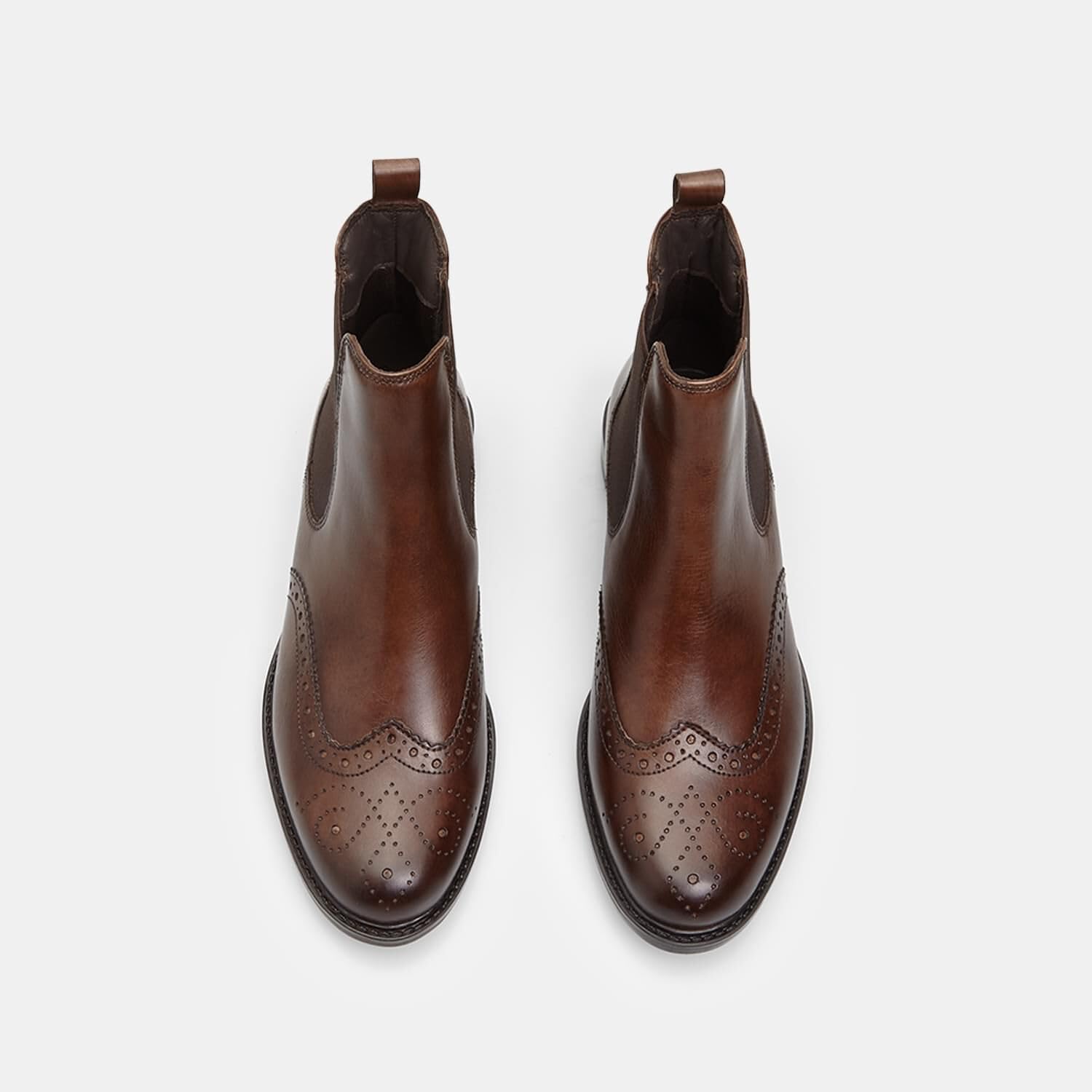 Bata ankle boot femme cuir brogue à lacets