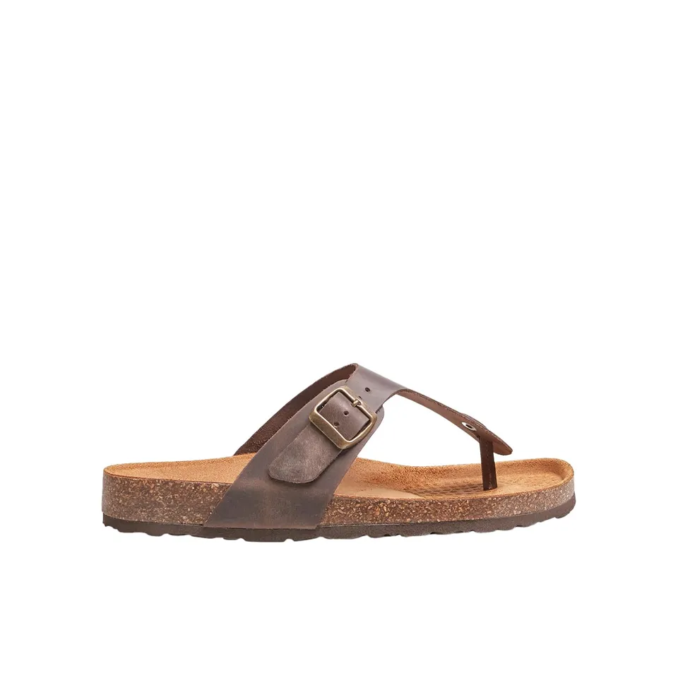 Bata Sandales homme entre-doigt marron été