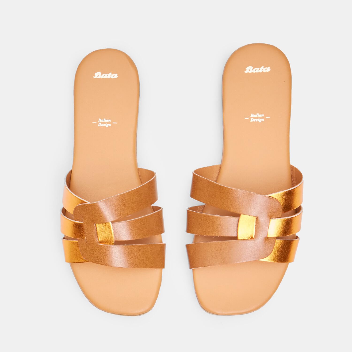 Bata Sandales Mules femme plates noeud bicolore