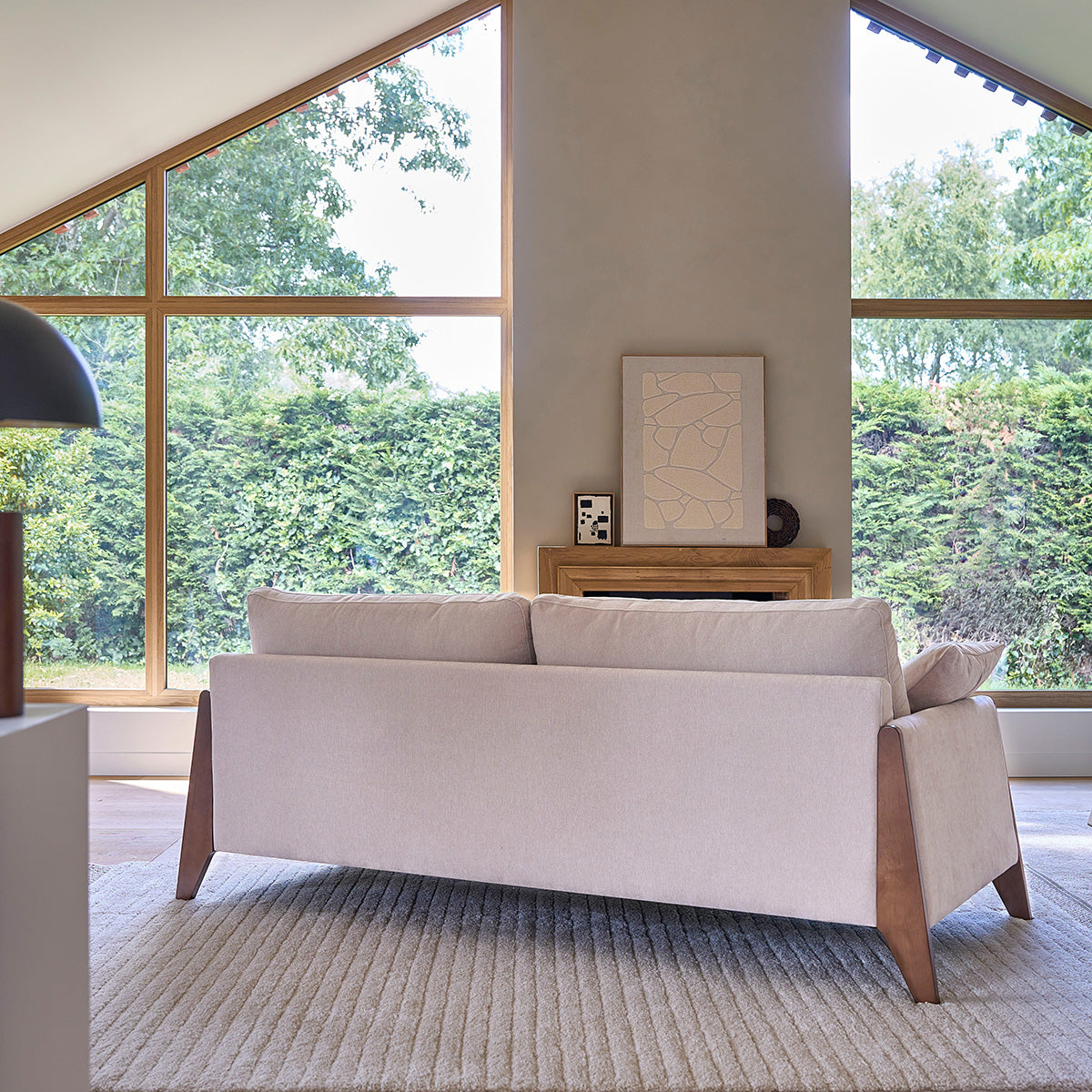 Berah Getah Ondine canapé 3 places velours beige chiné