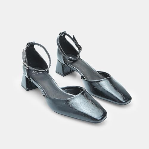 Bata Ballerines Mary Jane cuir noir bride cheville femme