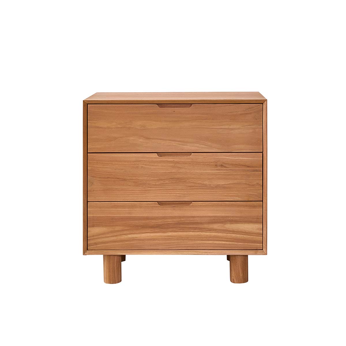 Berah Getah GUSTAVE Commode teck 80 cm 3 tiroirs