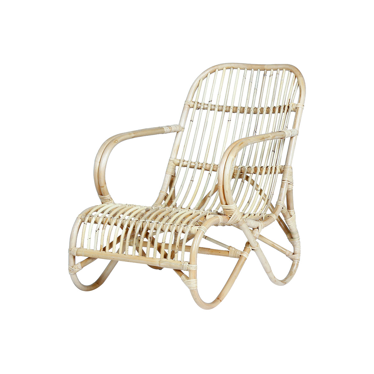 Berah Getah Boho fauteuil rotin naturel coussin vintage