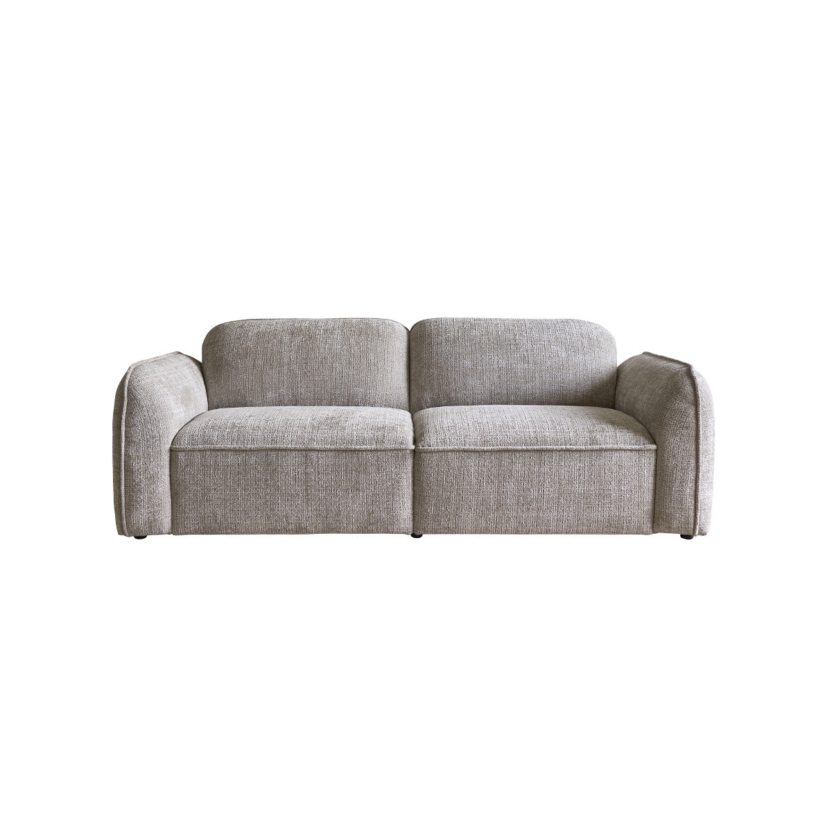 Berah Getah Hector canapé 3 places velours beige cocooning