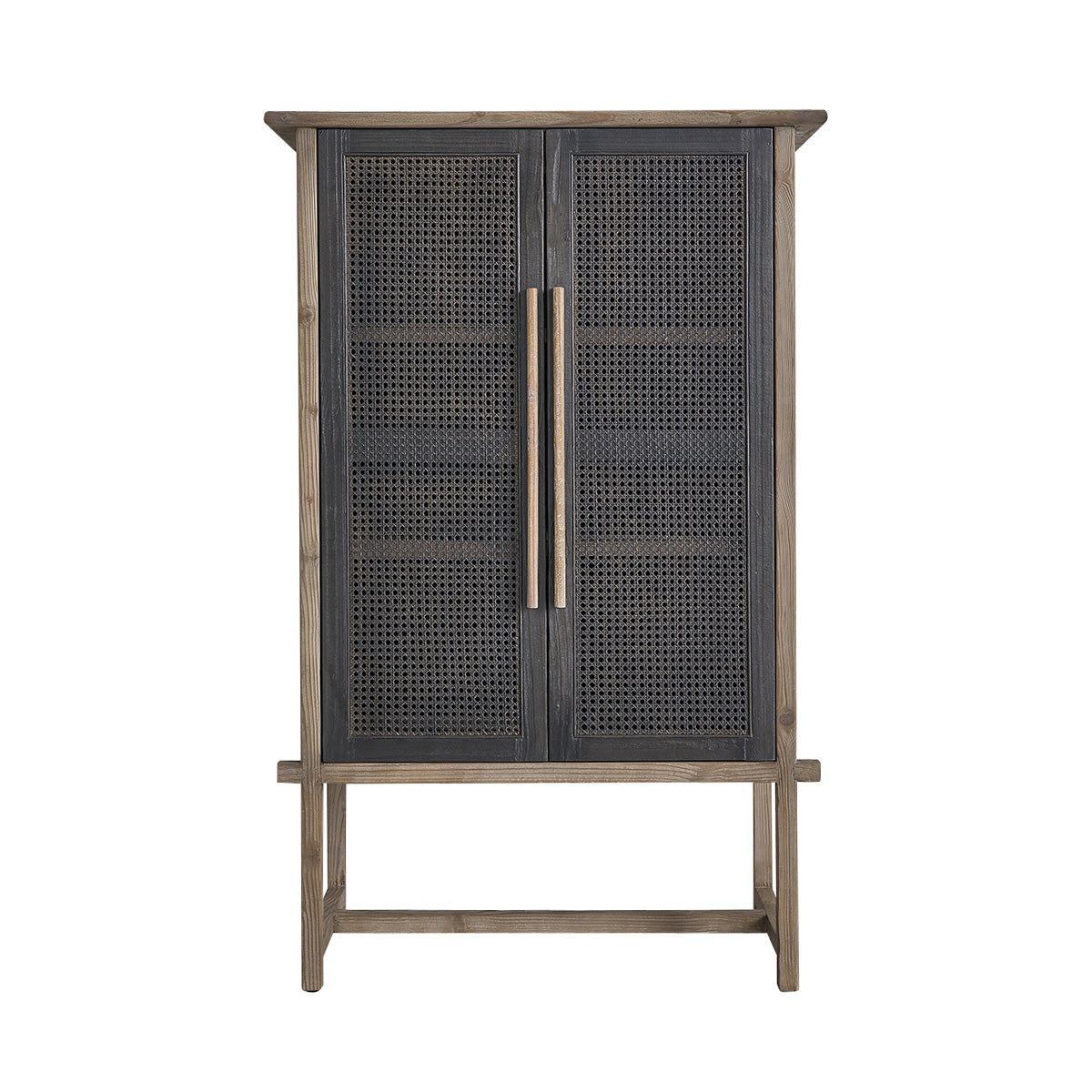Berah Getah JUNKO armoire 166 cm pin recyclé cannage